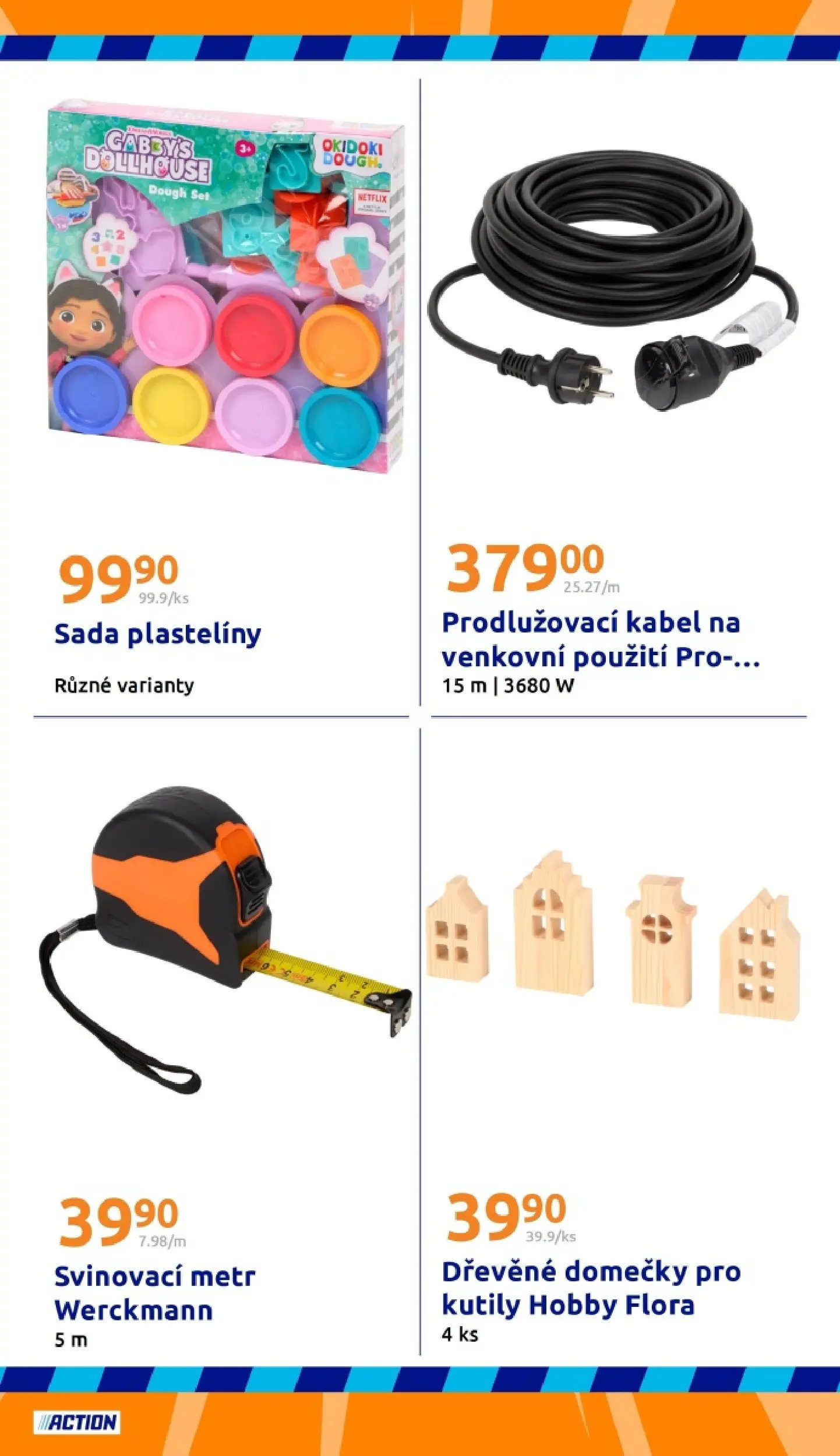Nabídky - Action leták do 03.02.2026 od 27.01.2026 - akční nabídka | Strana: 29 | Produkty: Kabel, Gabby's Dollhouse, Prodlužovací kabel, Flora