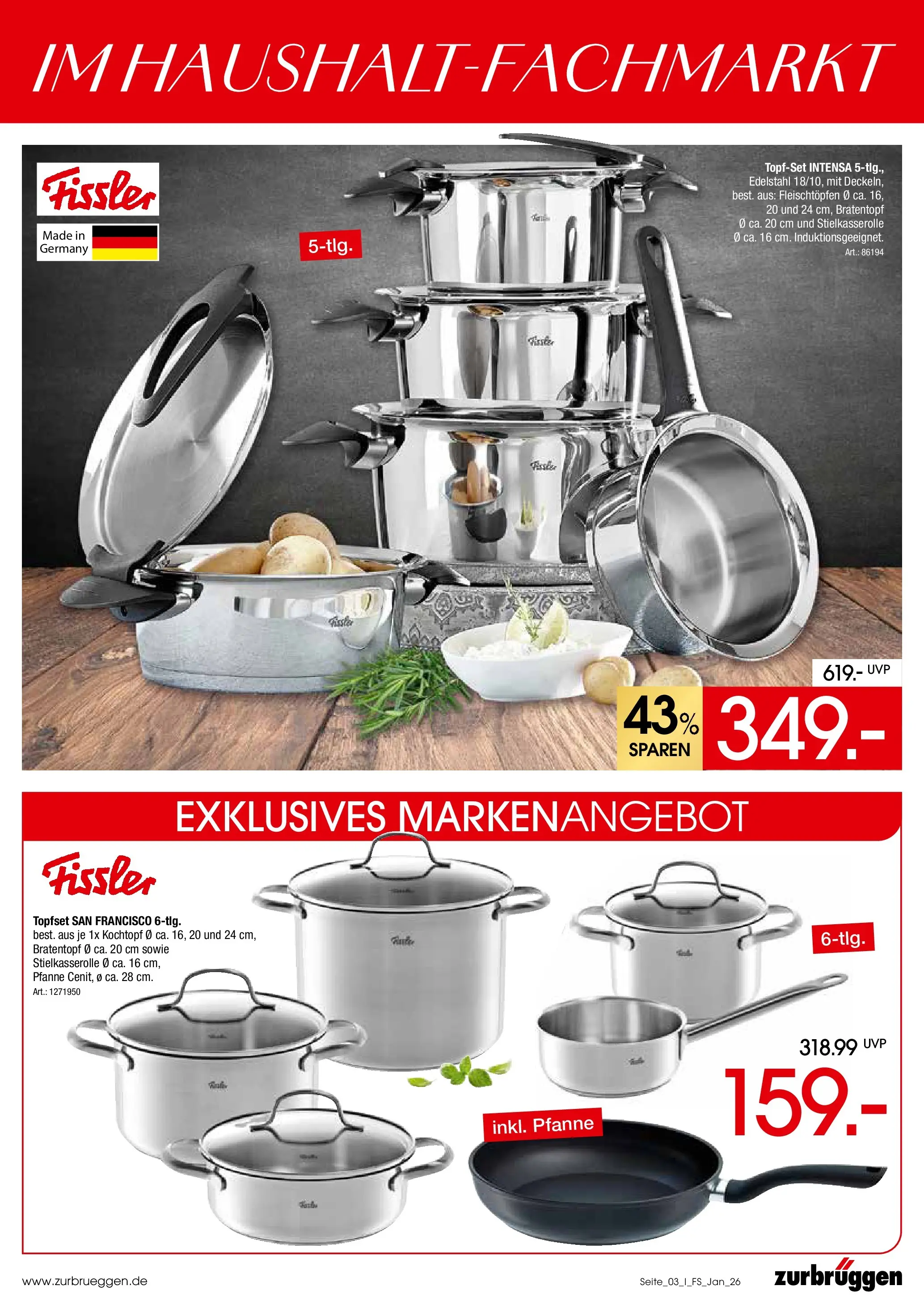 Zurbrüggen Fissler Marken-Spezial (ab 26.01.2026) zum Blättern | Seite: 3