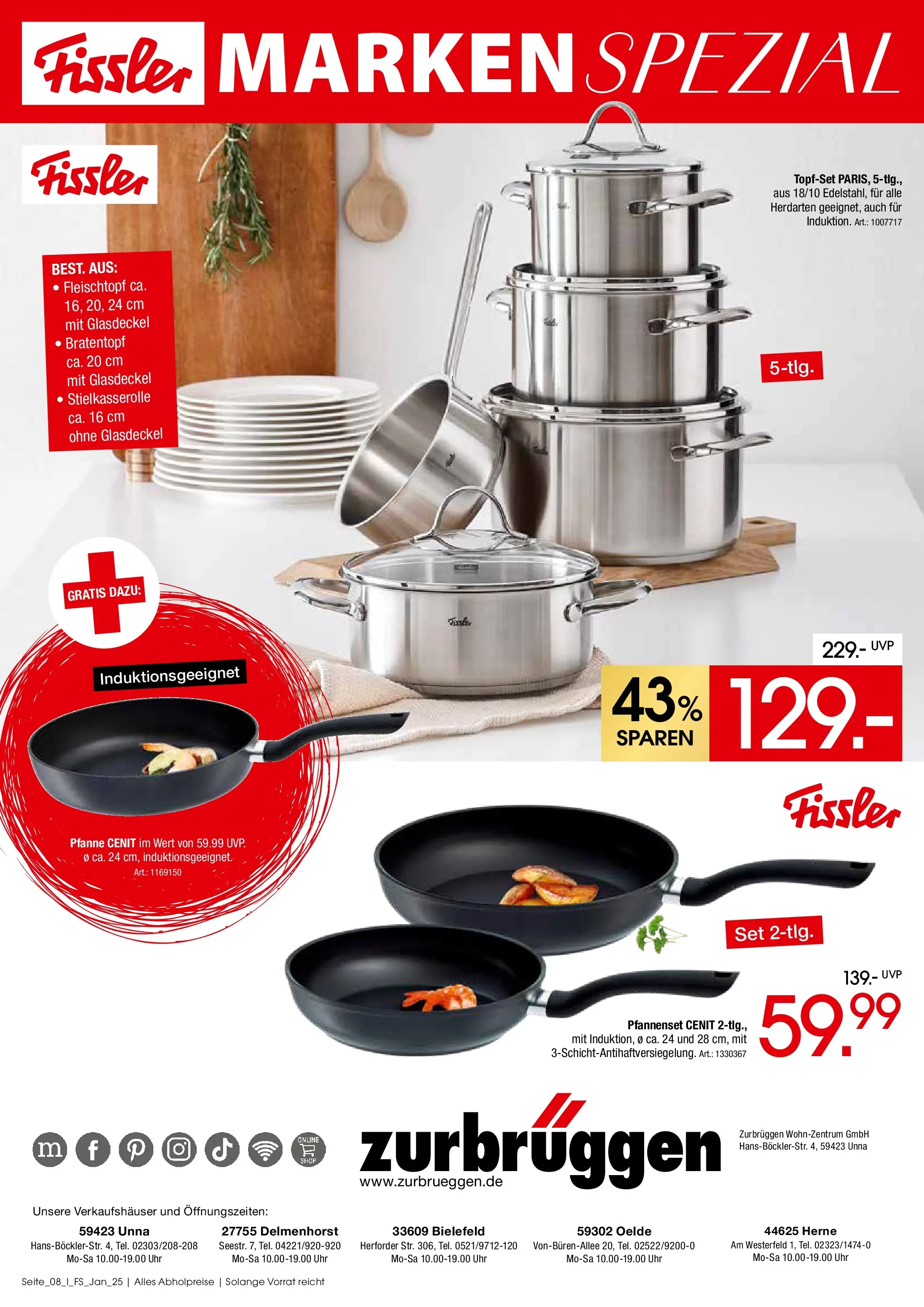 Zurbrüggen Fissler Marken-Spezial (ab 26.01.2026) zum Blättern | Seite: 8 | Produkte: Uhr