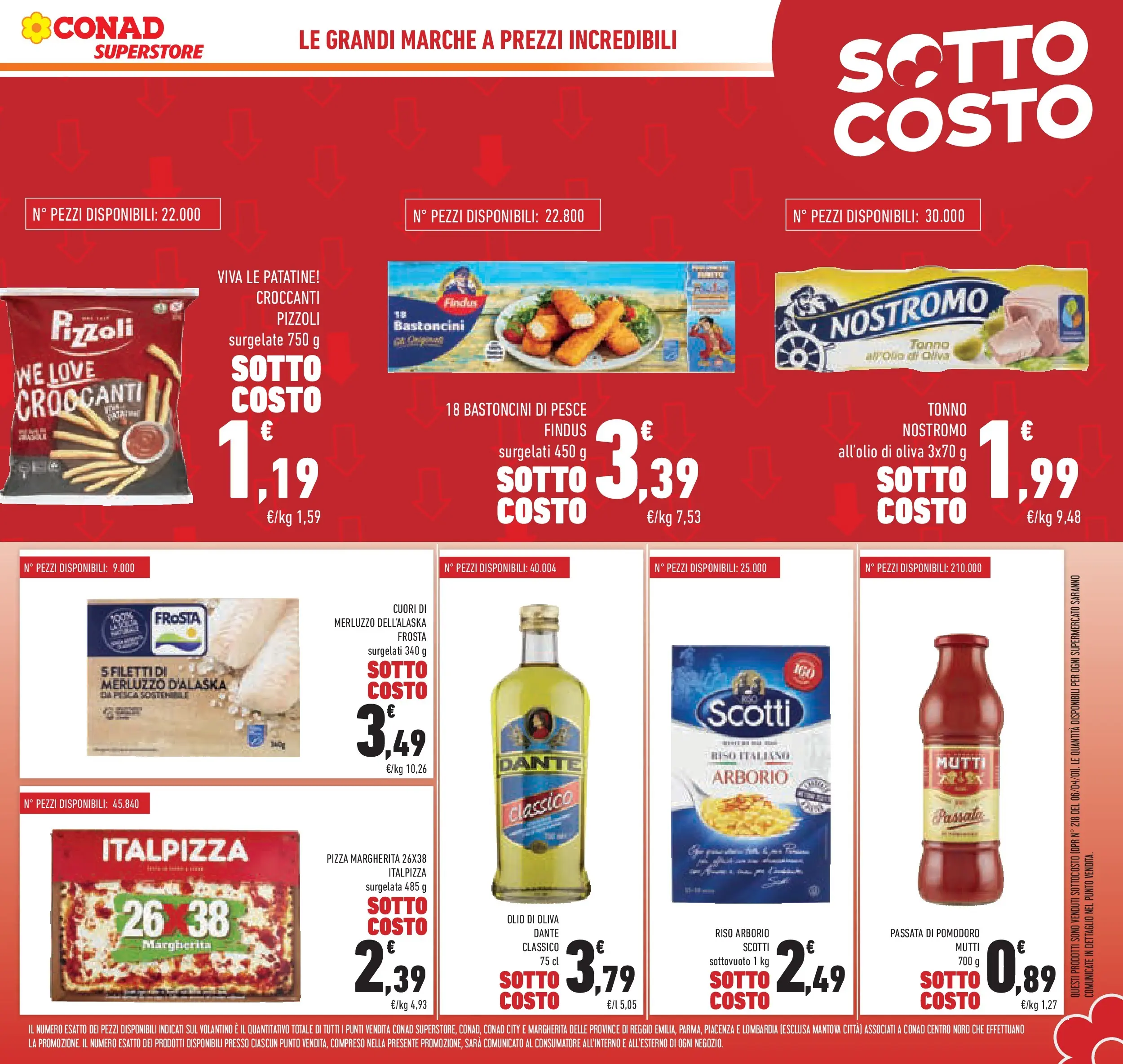 Volantino Conad dal 28/01/2026 > Anteprima | Pagina: 3 | Prodotti: Pizza, Pesce, Pomodoro, Mutti