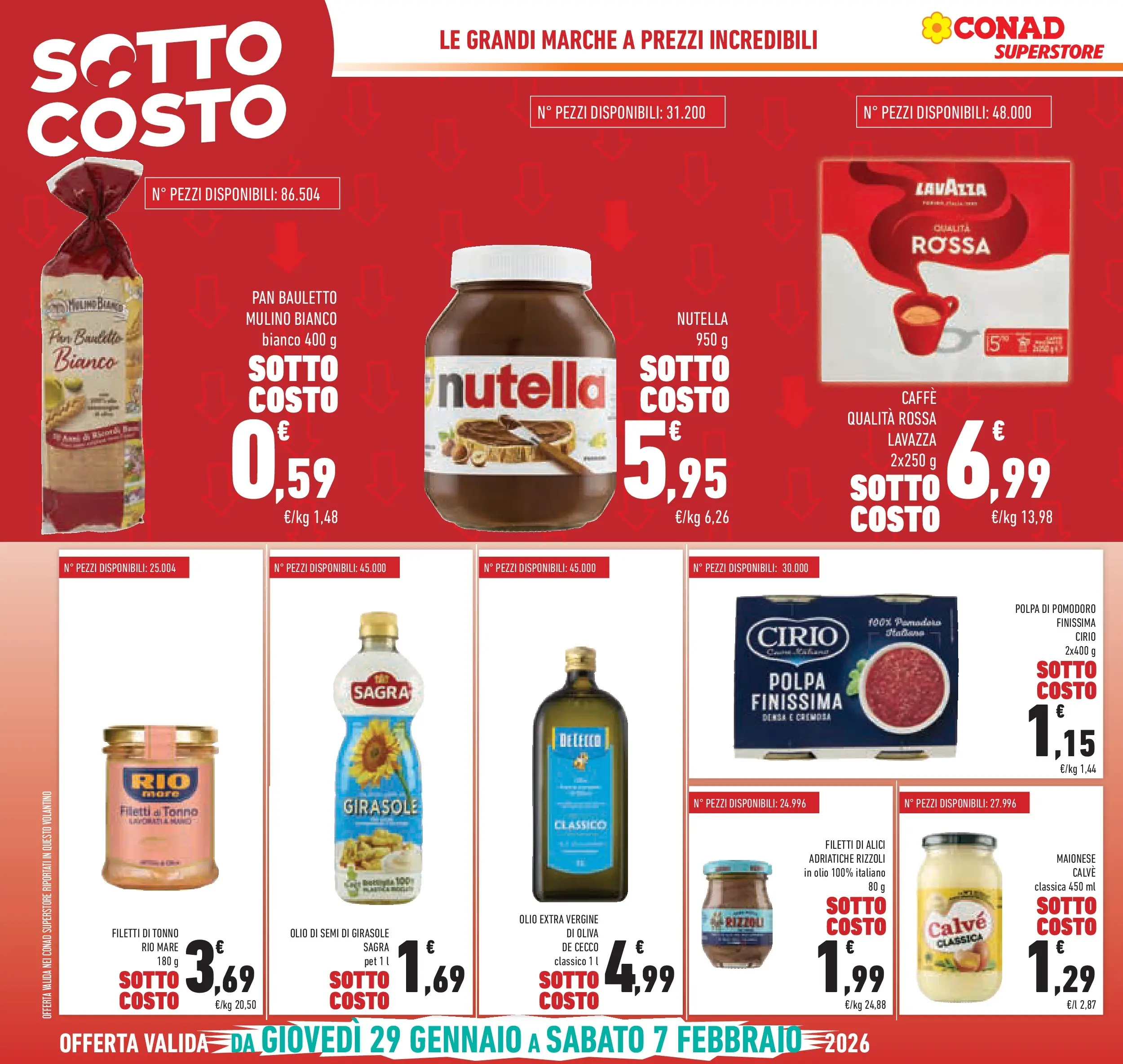 Volantino Conad dal 28/01/2026 > Anteprima | Pagina: 4 | Prodotti: Caffè, Maionese, Olio extra vergine, Alici