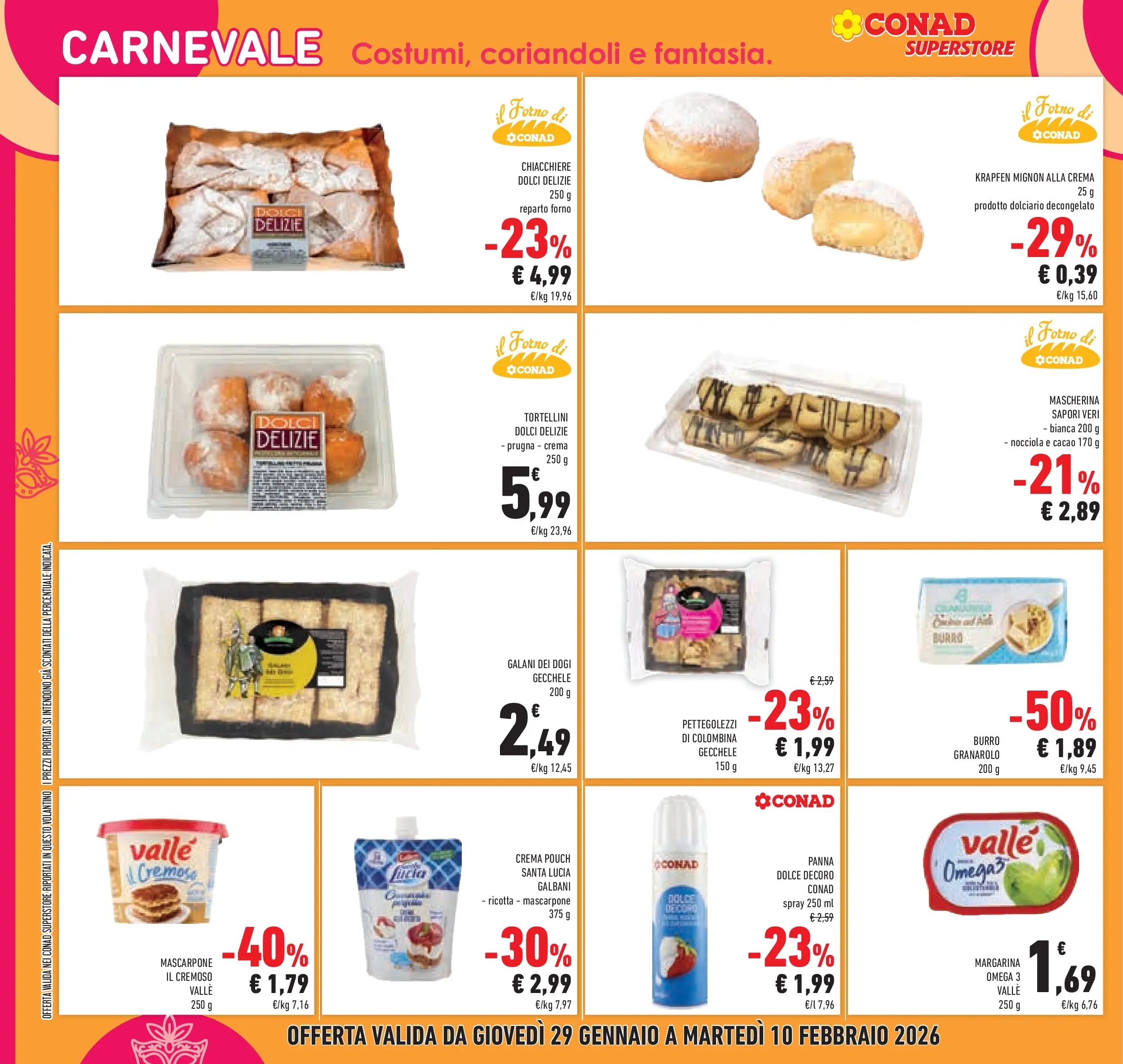 Volantino Conad dal 29/01/2026 > Anteprima | Pagina: 24 | Prodotti: Crema, Margarina, Cacao, Forno