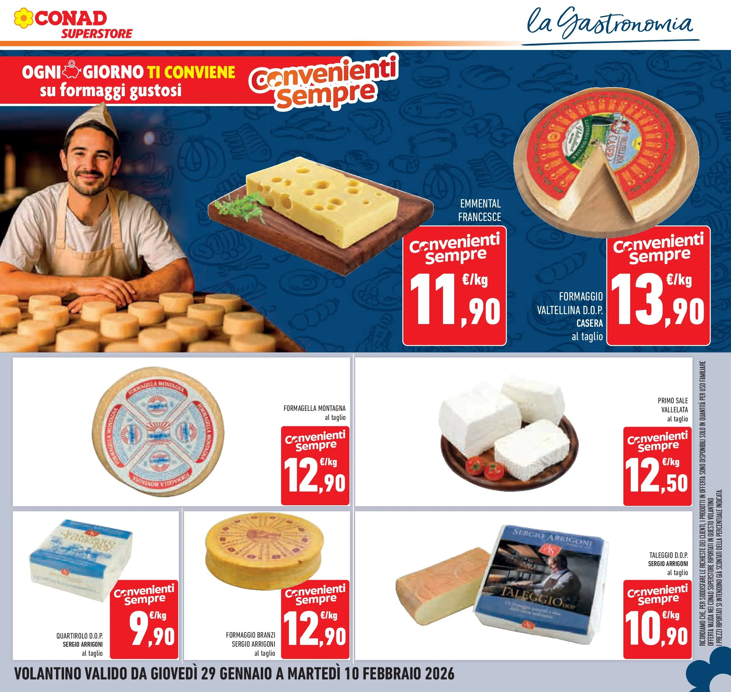 Volantino Conad dal 28/01/2026 > Anteprima | Pagina: 7 | Prodotti: Sale, Formaggio, Emmental
