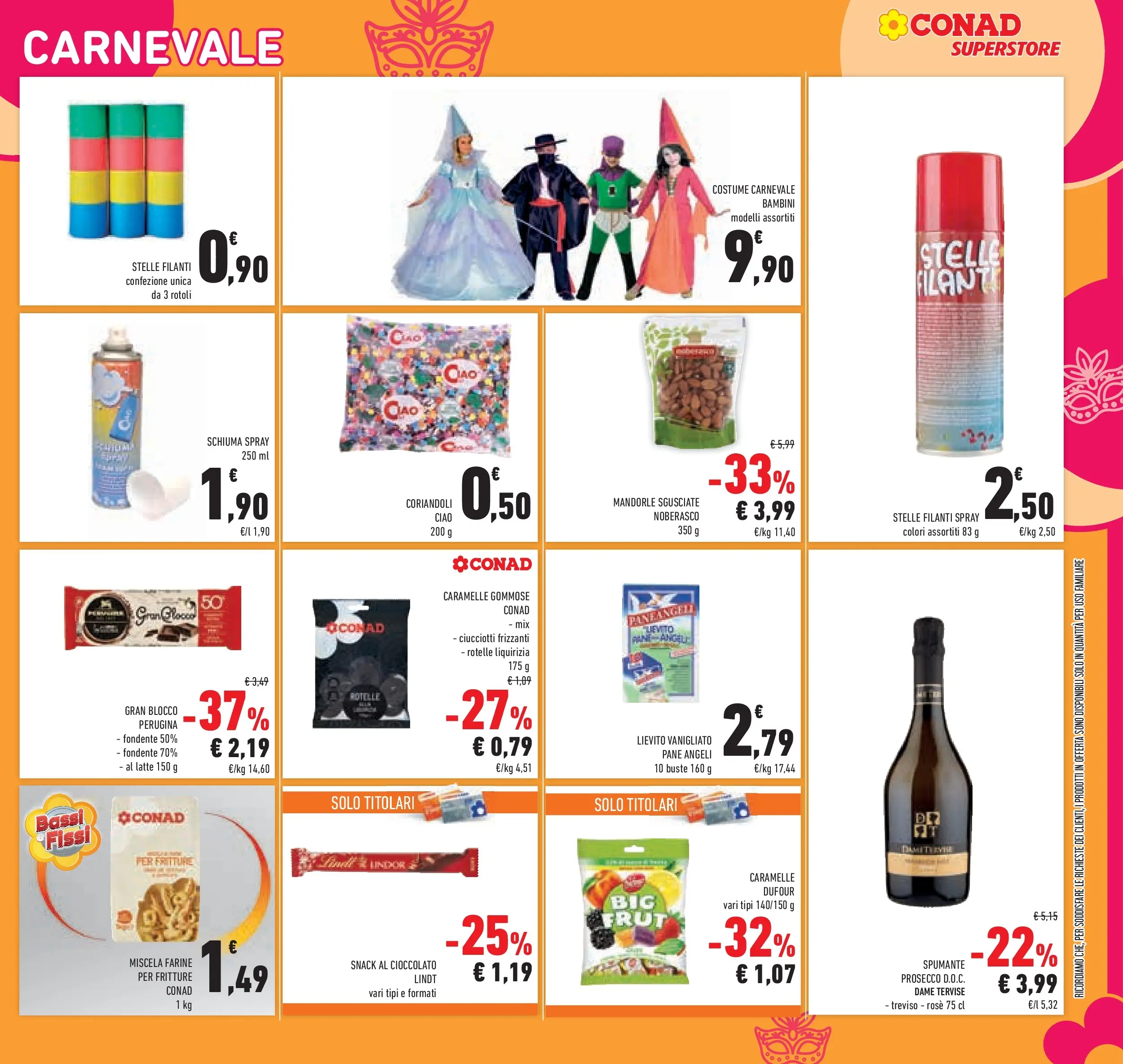 Volantino Conad dal 29/01/2026 > Anteprima | Pagina: 25 | Prodotti: Pane, Cioccolato, Latte, Mandorle