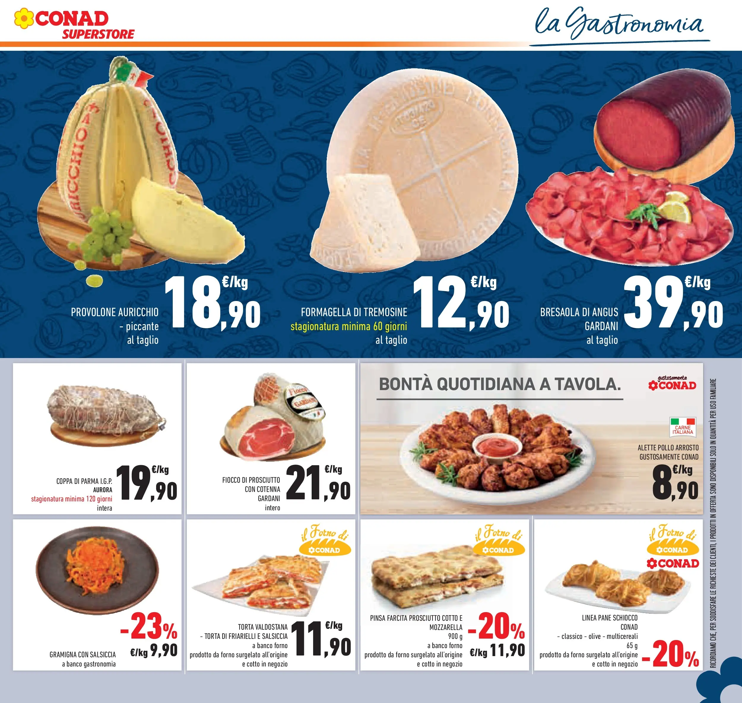 Volantino Conad dal 28/01/2026 > Anteprima | Pagina: 9 | Prodotti: Prosciutto, Salsiccia, Torta, Il forno