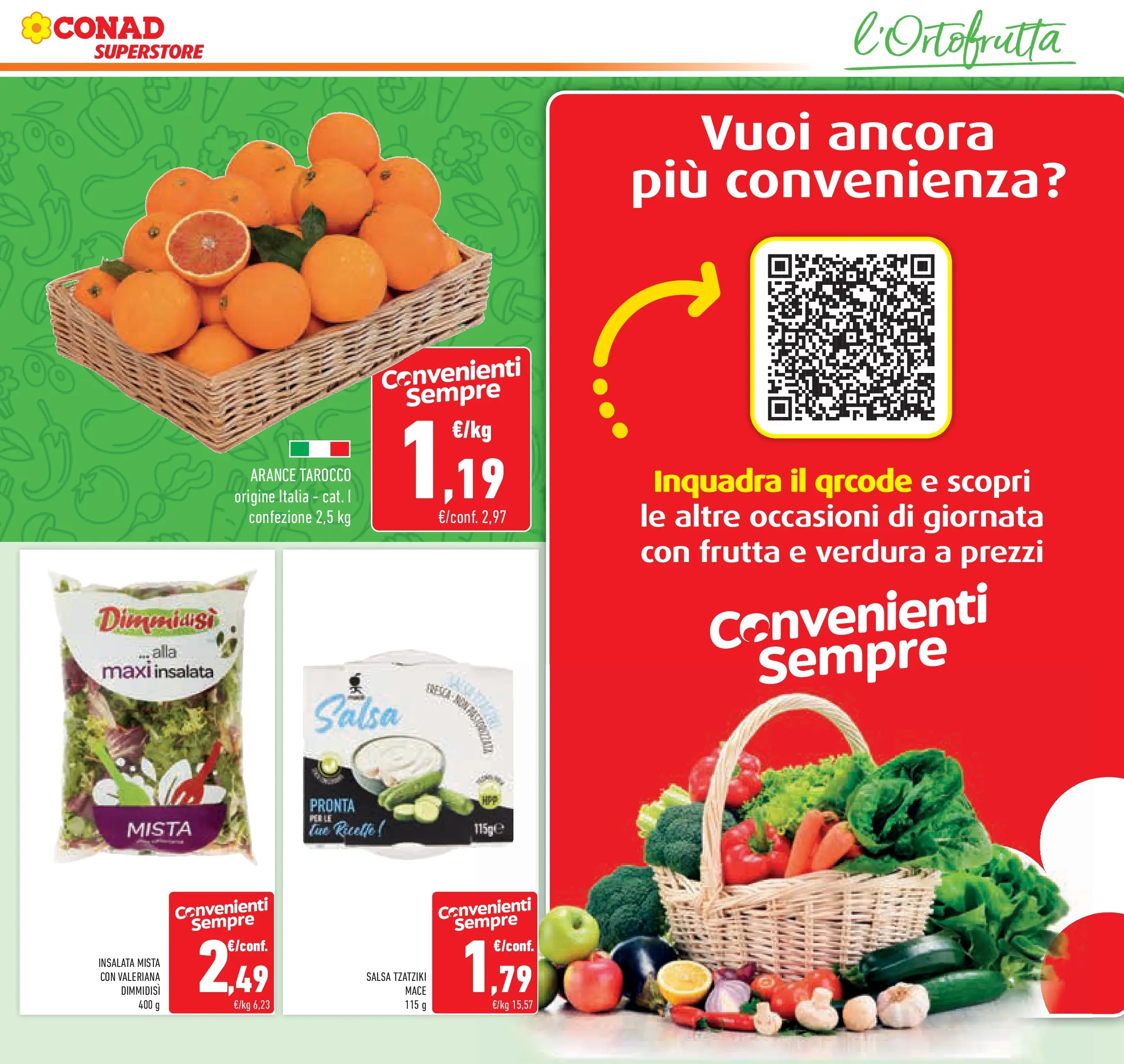 Volantino Conad dal 28/01/2026 > Anteprima | Pagina: 13 | Prodotti: Valeriana, Insalata, Frutta, Salsa