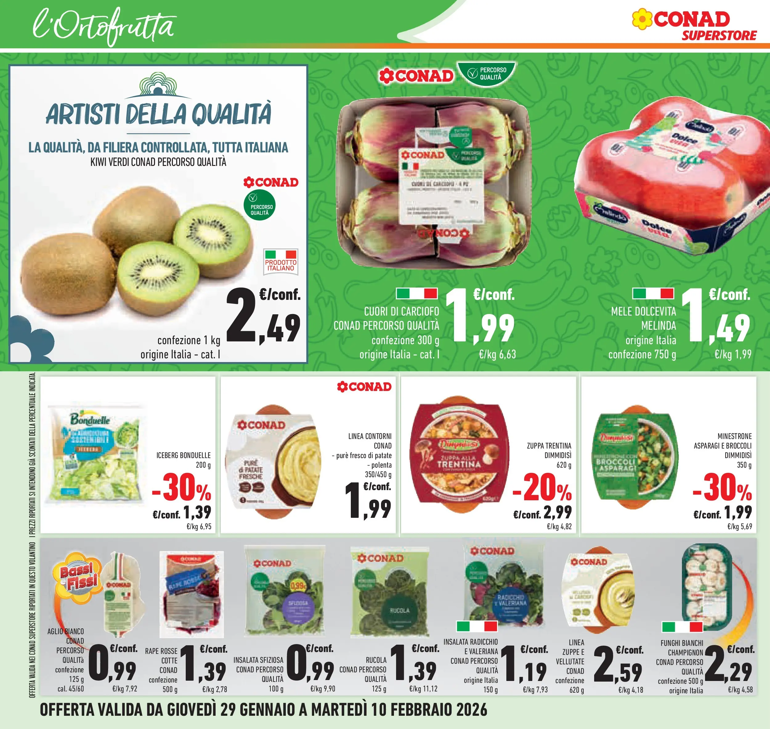Volantino Conad dal 28/01/2026 > Anteprima | Pagina: 14 | Prodotti: Mele, Rucola, Patate, Funghi