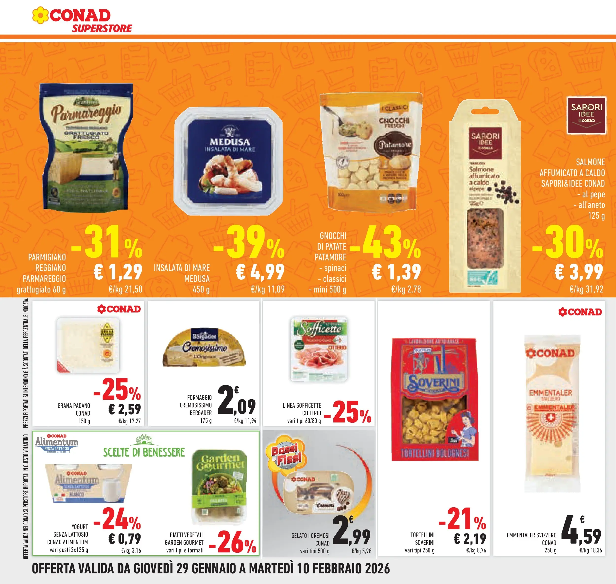 Volantino Conad dal 28/01/2026 > Anteprima | Pagina: 22 | Prodotti: Yogurt, Gelato, Patate, Spinaci