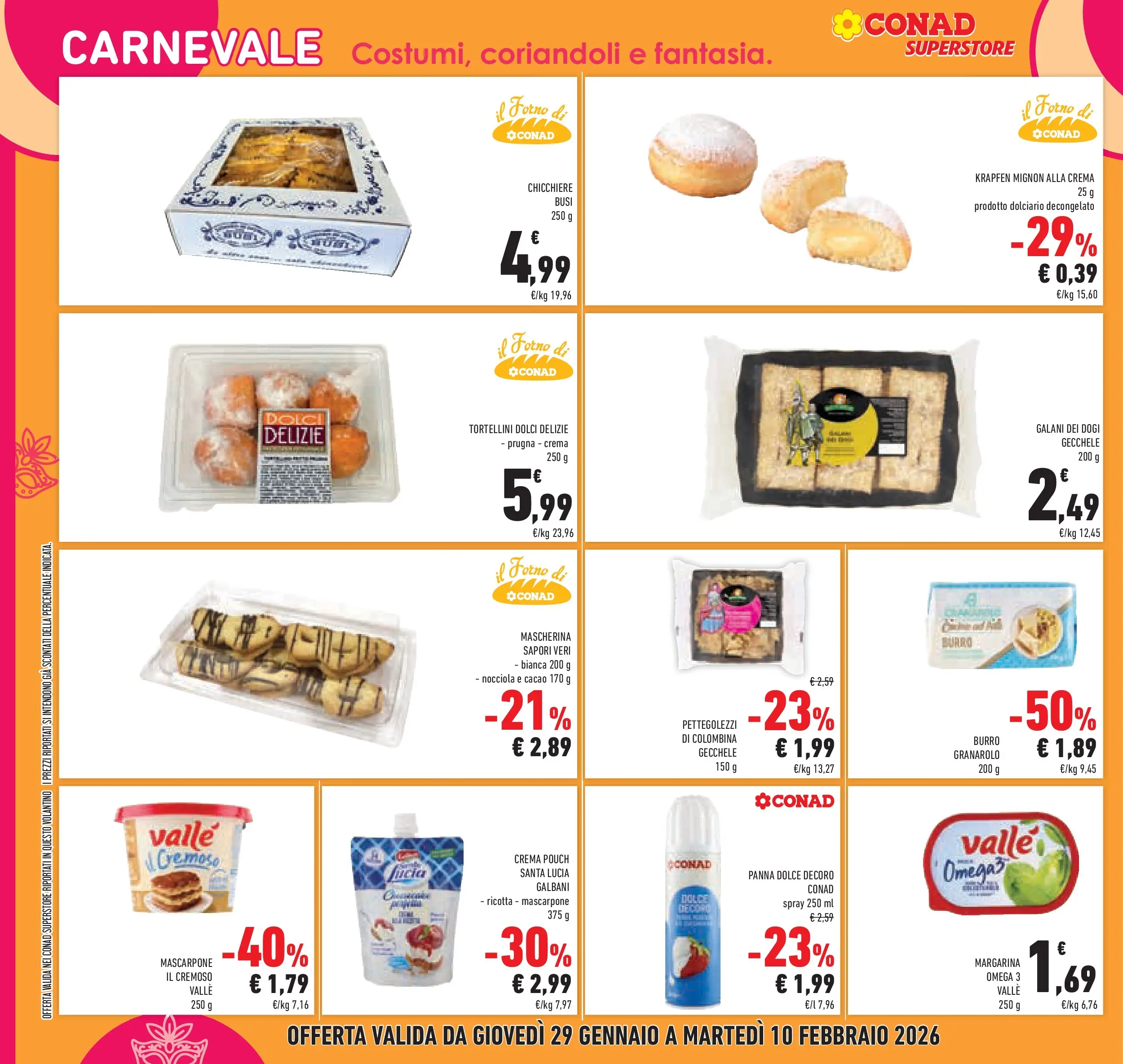 Volantino Conad dal 28/01/2026 > Anteprima | Pagina: 24 | Prodotti: Crema, Panna, Ricotta, Margarina
