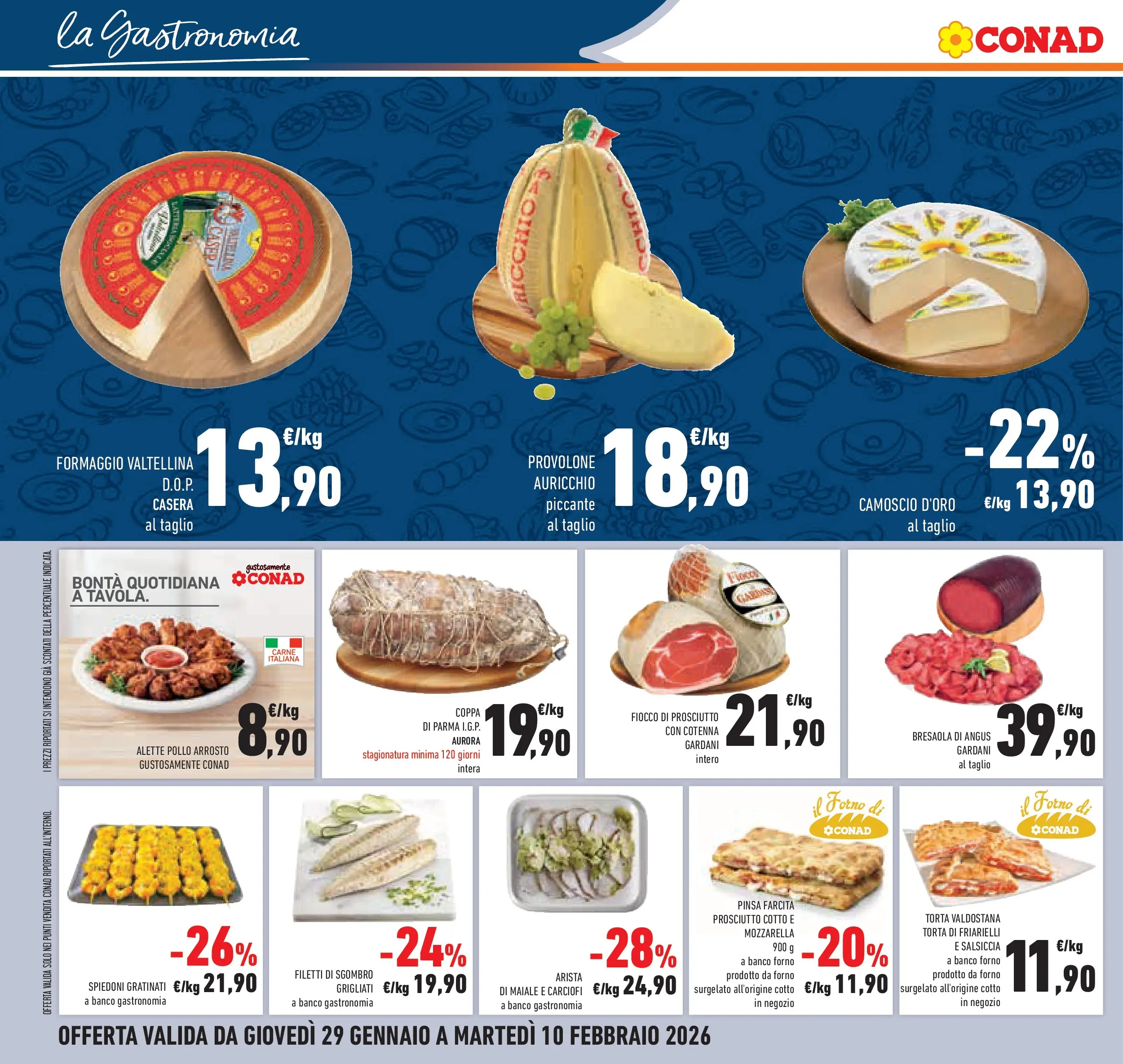 Volantino Conad dal 29/01/2026 > Anteprima | Pagina: 12 | Prodotti: Arrosto, Provolone, Mozzarella, Salsiccia