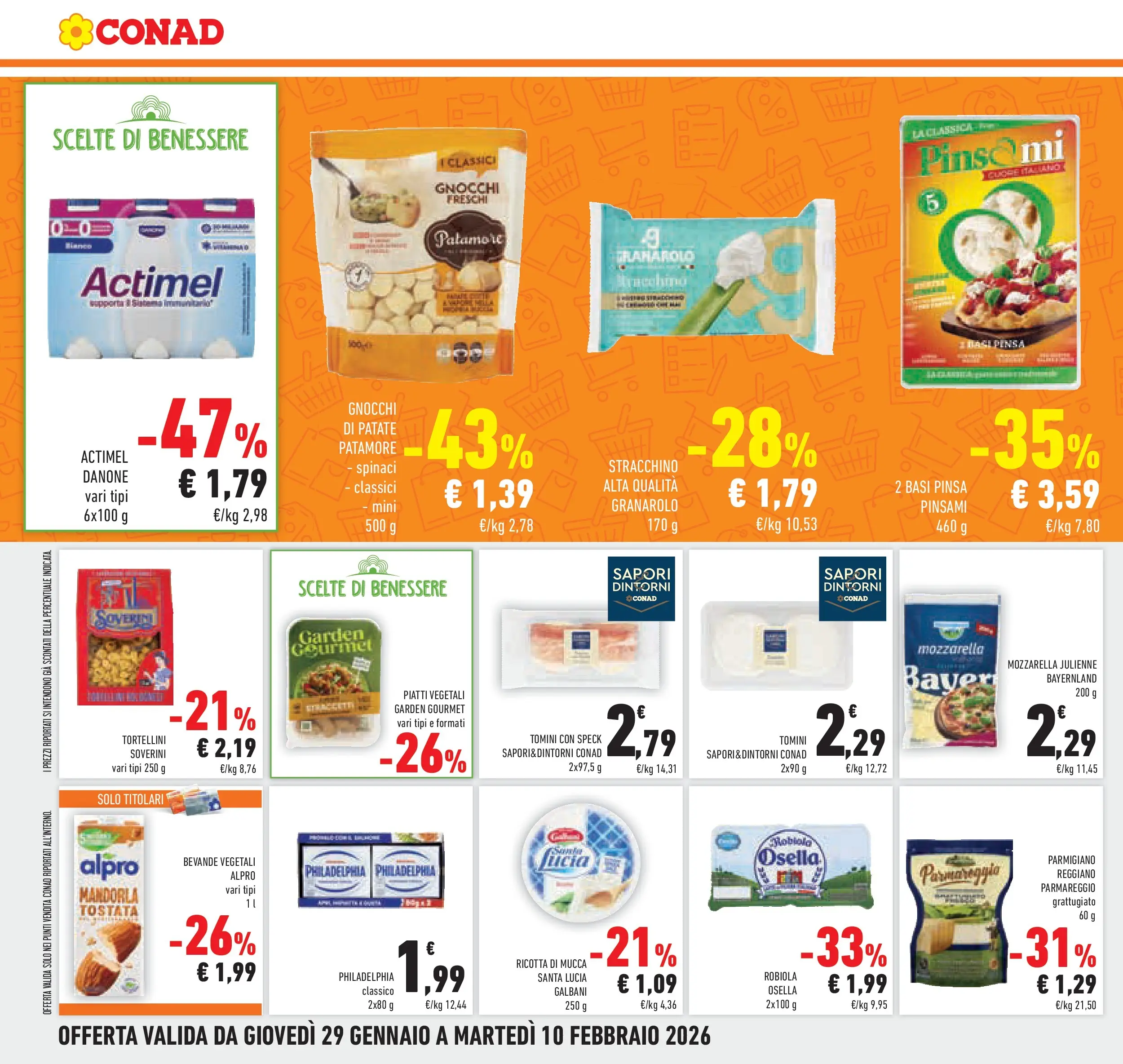 Volantino Conad dal 29/01/2026 > Anteprima | Pagina: 18 | Prodotti: Speck, Ricotta, Parmigiano, Robiola