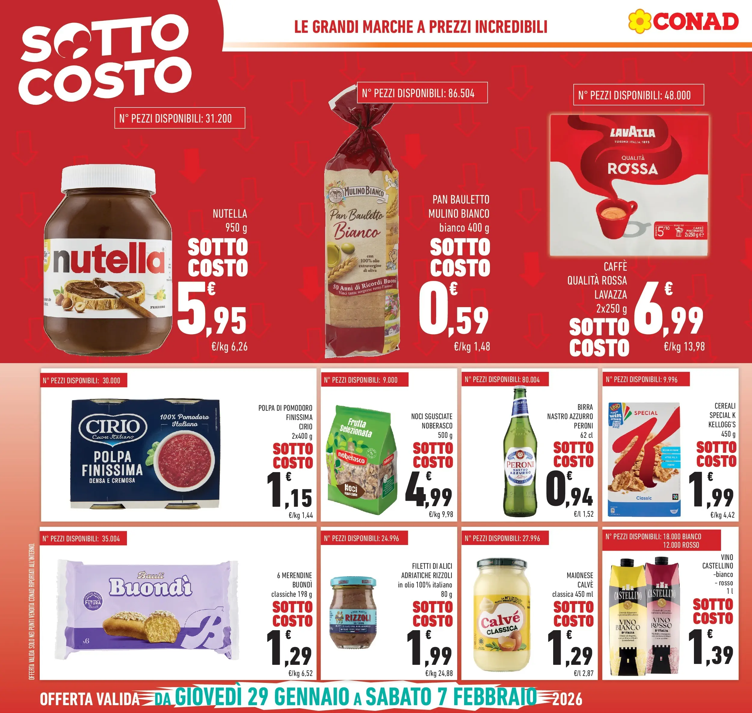 Volantino Conad dal 28/01/2026 > Anteprima | Pagina: 4 | Prodotti: Frutta, Noci, Nutella, Merendine
