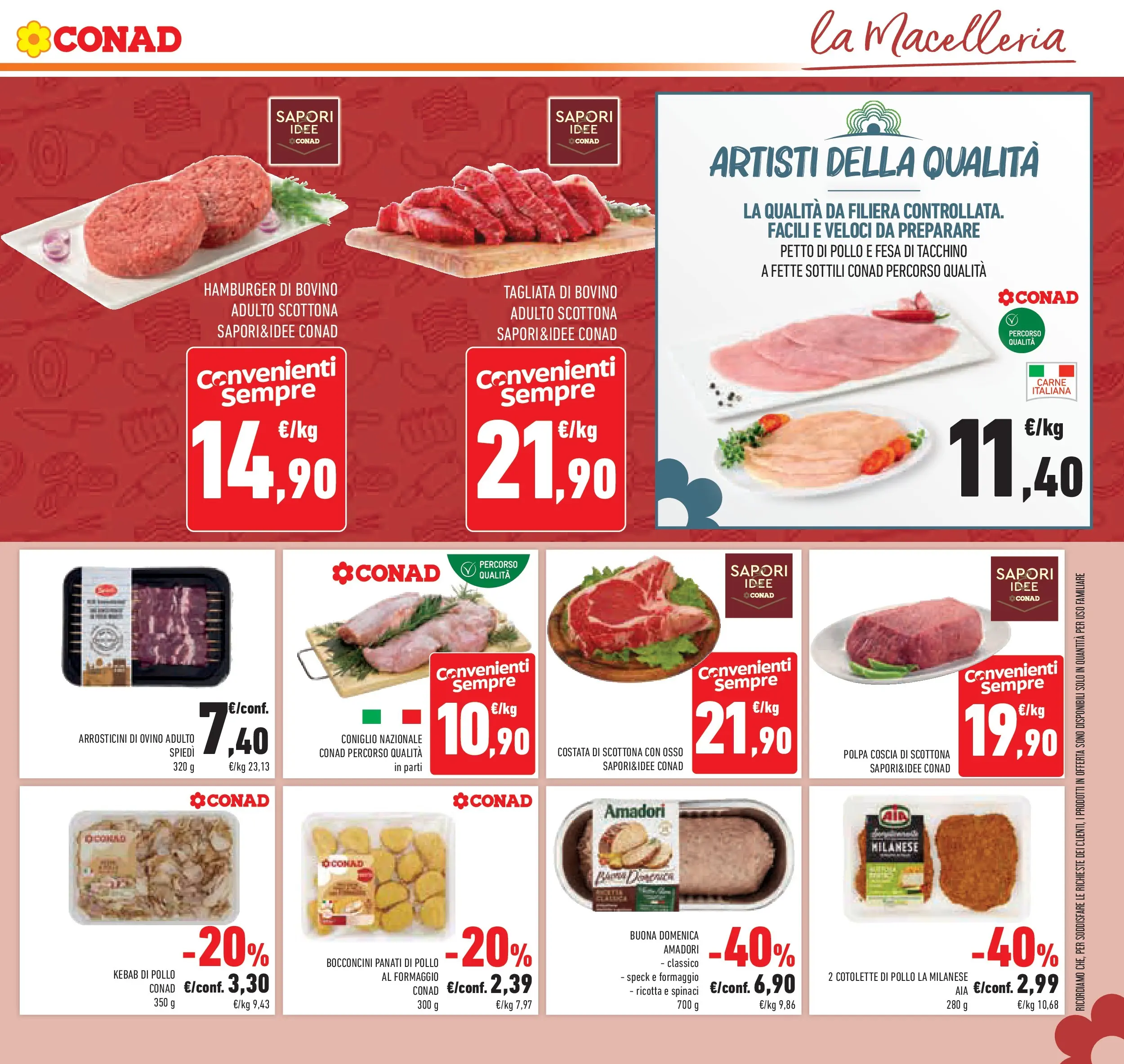 Volantino Conad dal 28/01/2026 > Anteprima | Pagina: 13 | Prodotti: Bovino, Pollo, Ricotta, Ovino