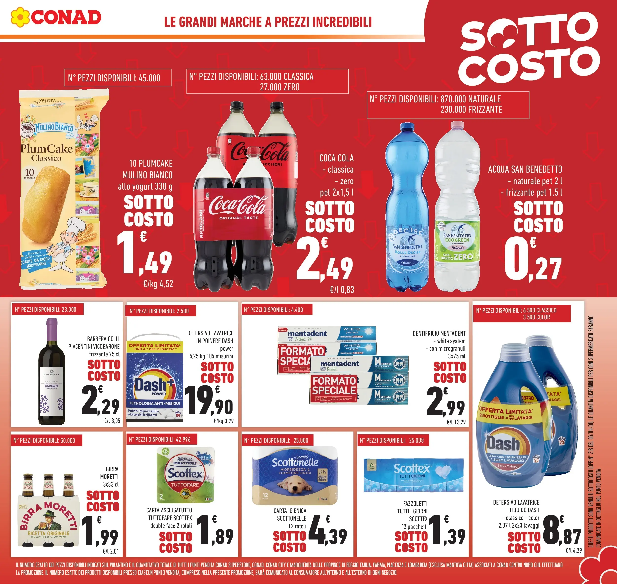 Volantino Conad dal 28/01/2026 > Anteprima | Pagina: 5 | Prodotti: Dentifricio, Fazzoletti, Lavatrice, Coca Cola