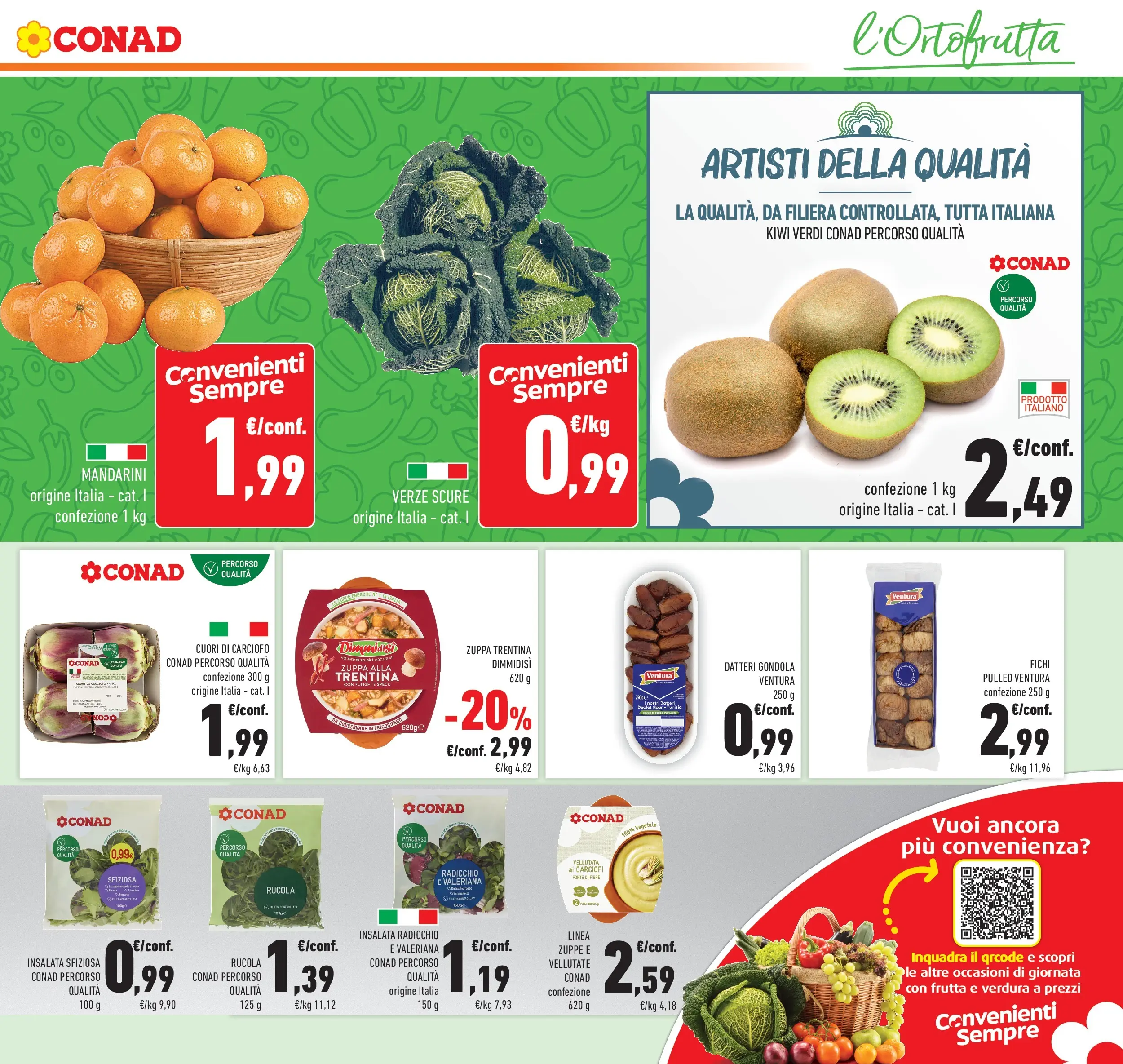 Volantino Conad dal 28/01/2026 > Anteprima | Pagina: 7 | Prodotti: Kiwi, Mandarini, Frutta, Funghi
