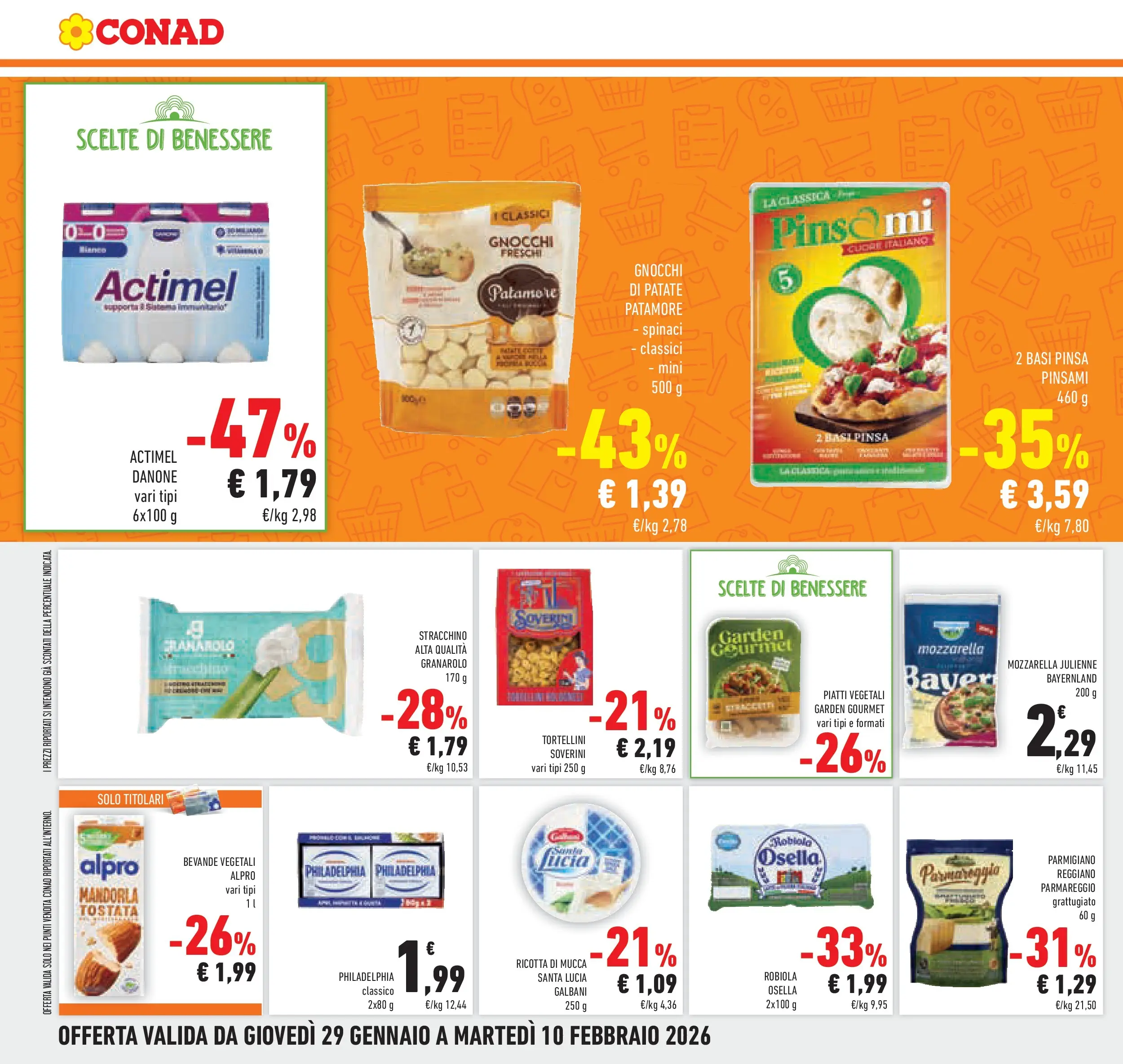 Volantino Conad dal 28/01/2026 > Anteprima | Pagina: 18 | Prodotti: Pizza, Patate, Spinaci, Robiola