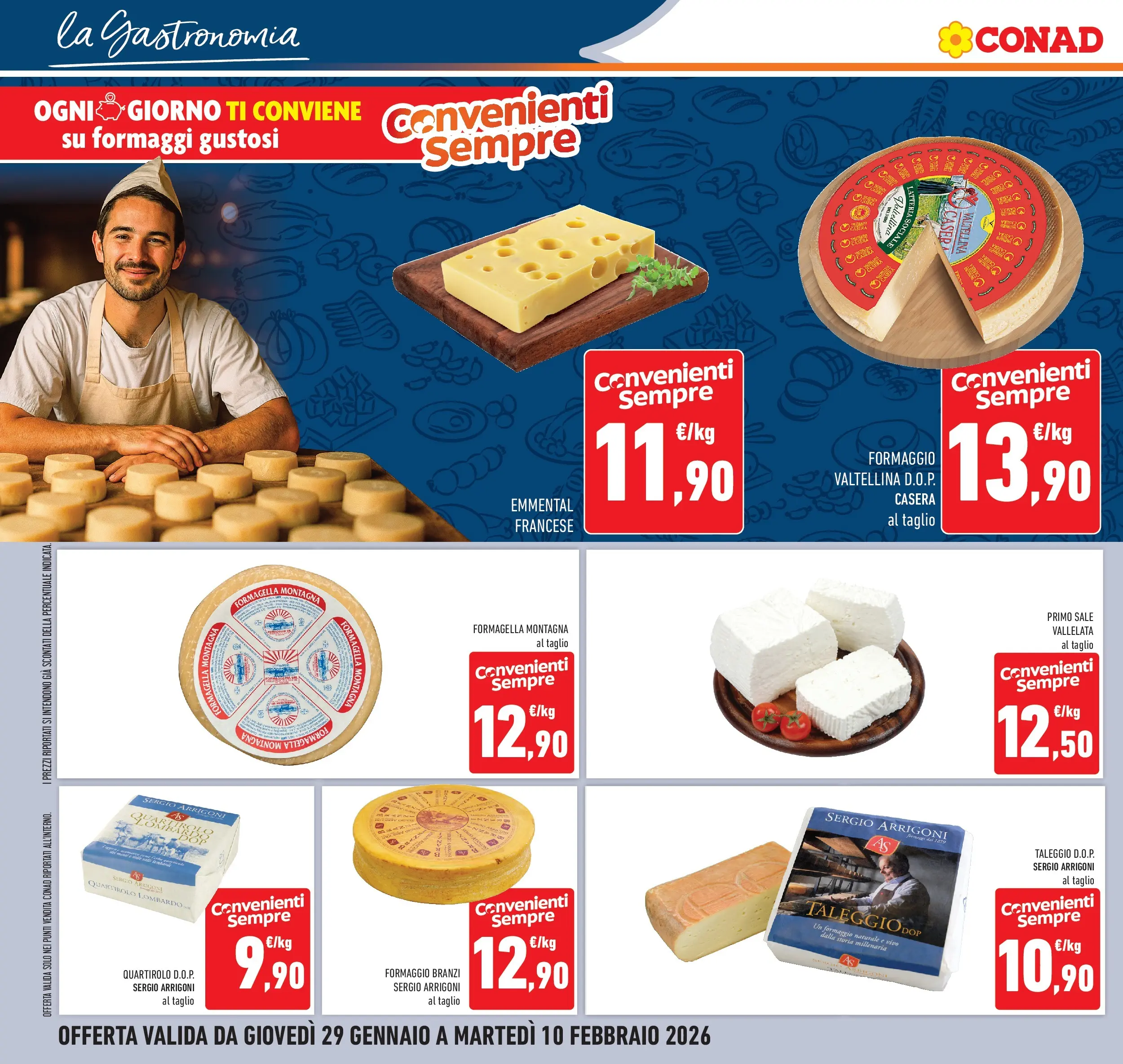 Volantino Conad dal 28/01/2026 > Anteprima | Pagina: 8 | Prodotti: Sale, Formaggio, Emmental