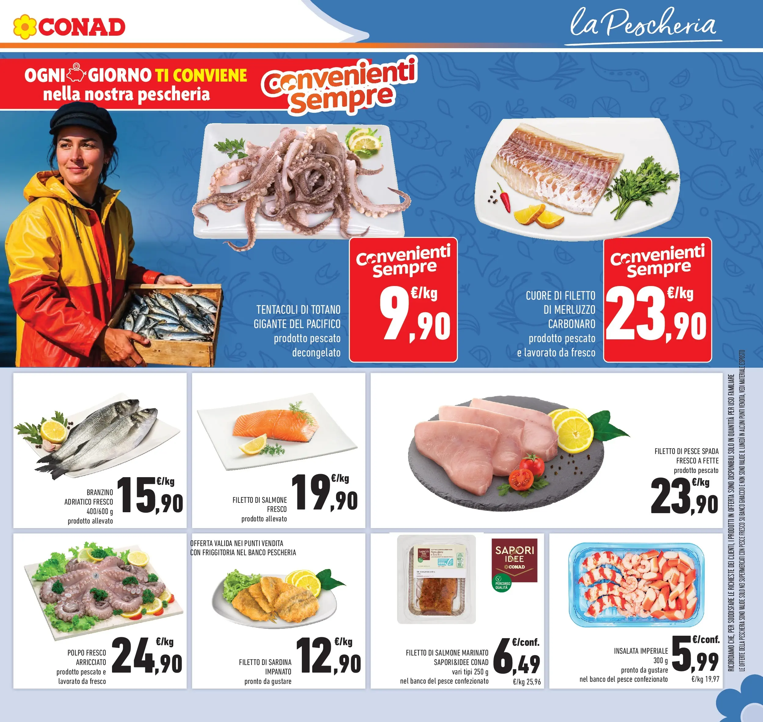 Volantino Conad dal 28/01/2026 > Anteprima | Pagina: 11 | Prodotti: Merluzzo, Insalata, Polpo, Salmone fresco