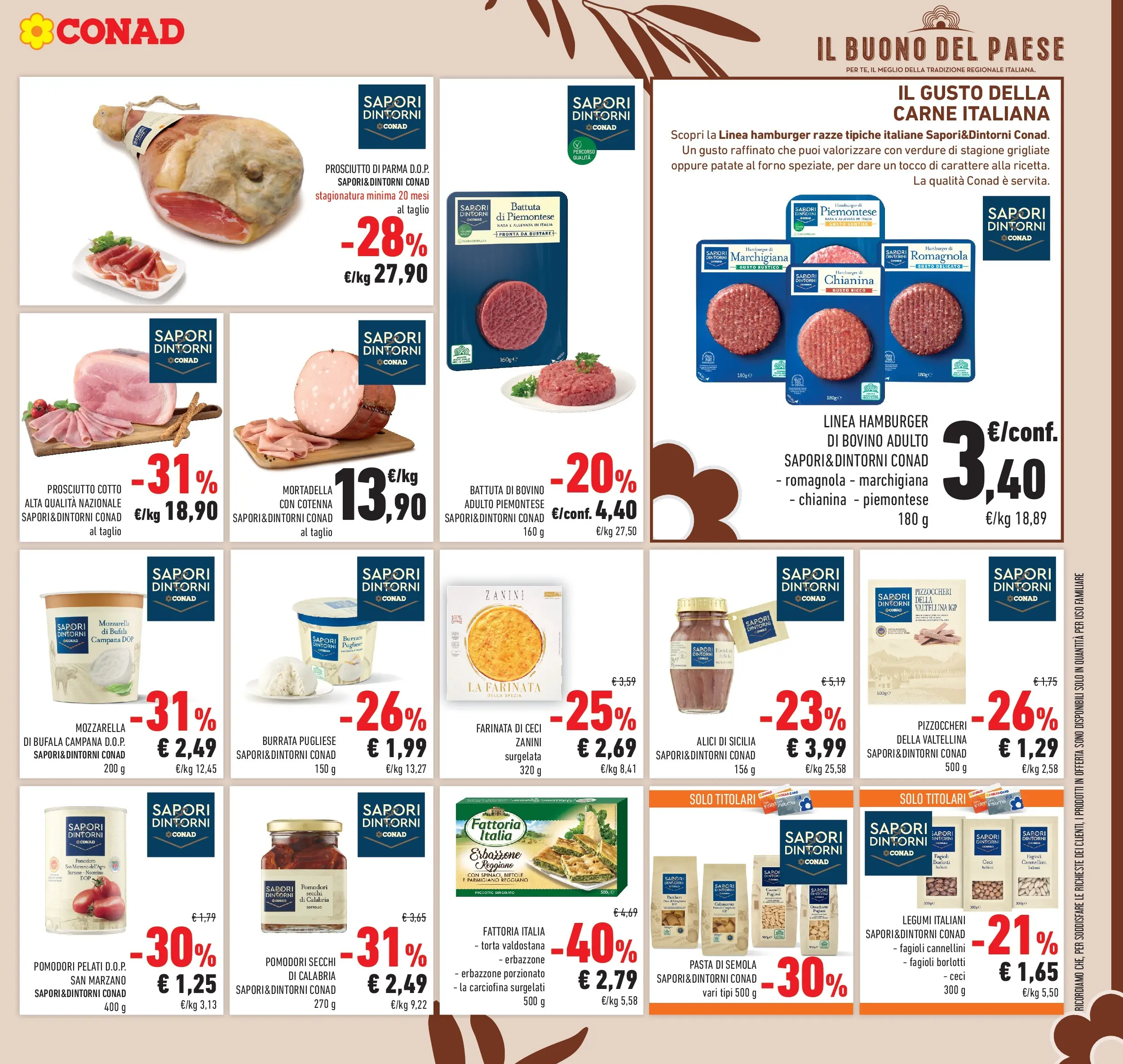 Volantino Conad dal 28/01/2026 > Anteprima | Pagina: 15 | Prodotti: Prosciutto Cotto, Fagioli, Verdure, Pasta