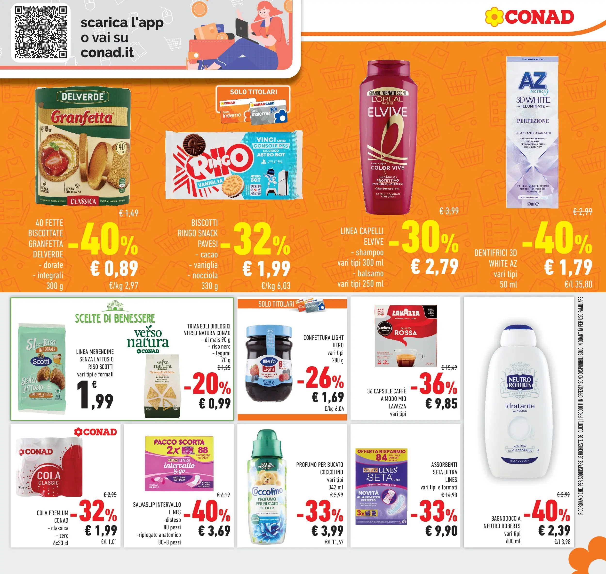 Volantino Conad dal 28/01/2026 > Anteprima | Pagina: 21 | Prodotti: Shampoo, Cacao, Fette biscottate, Merendine