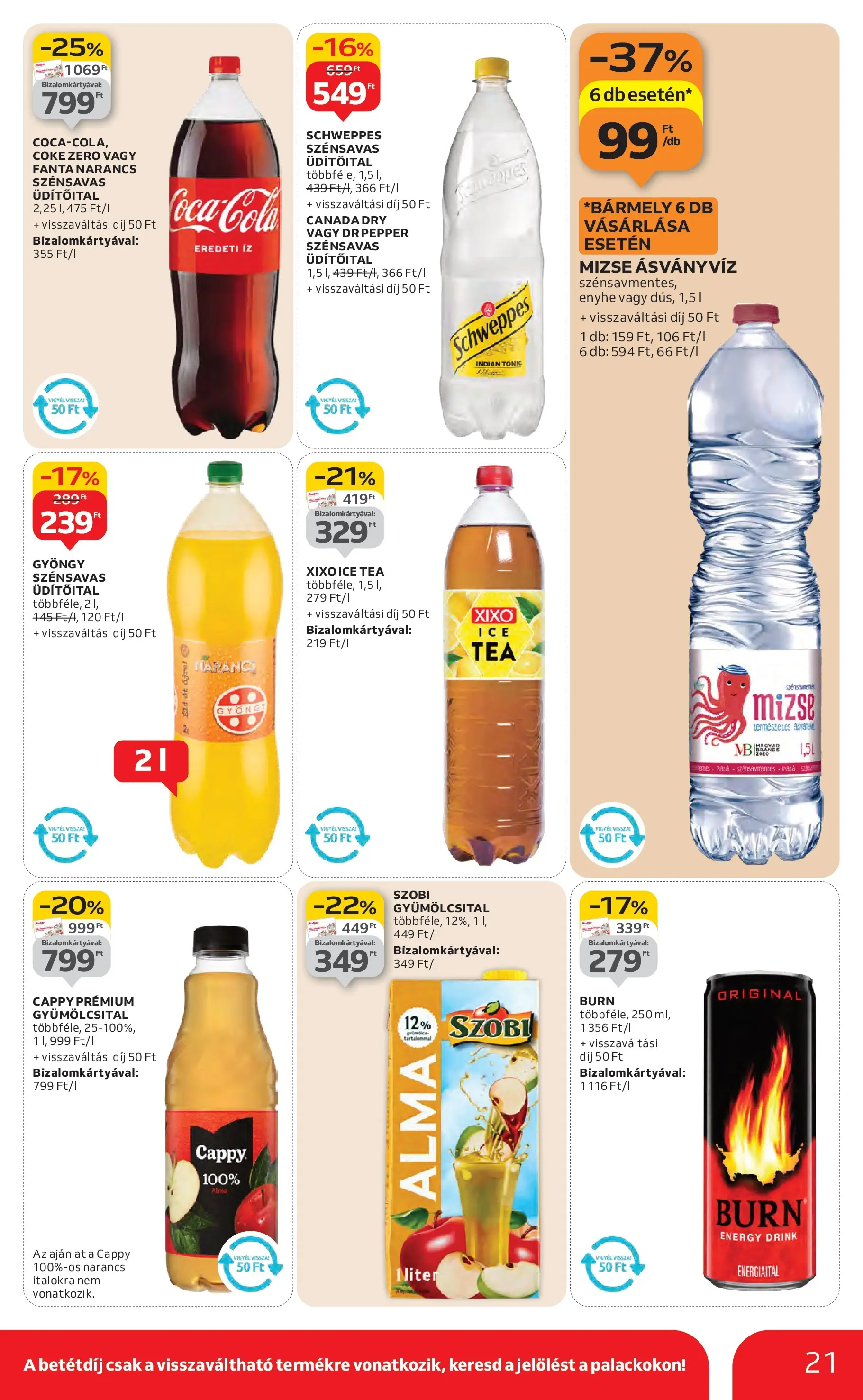 Auchan Akciós újság - 2026.01.29. -tól/töl > akció, lapozható szórólap 🛍️ | Oldal: 21 | Termékek: Gyümölcsital, Ice tea, Ásványvíz, Alma
