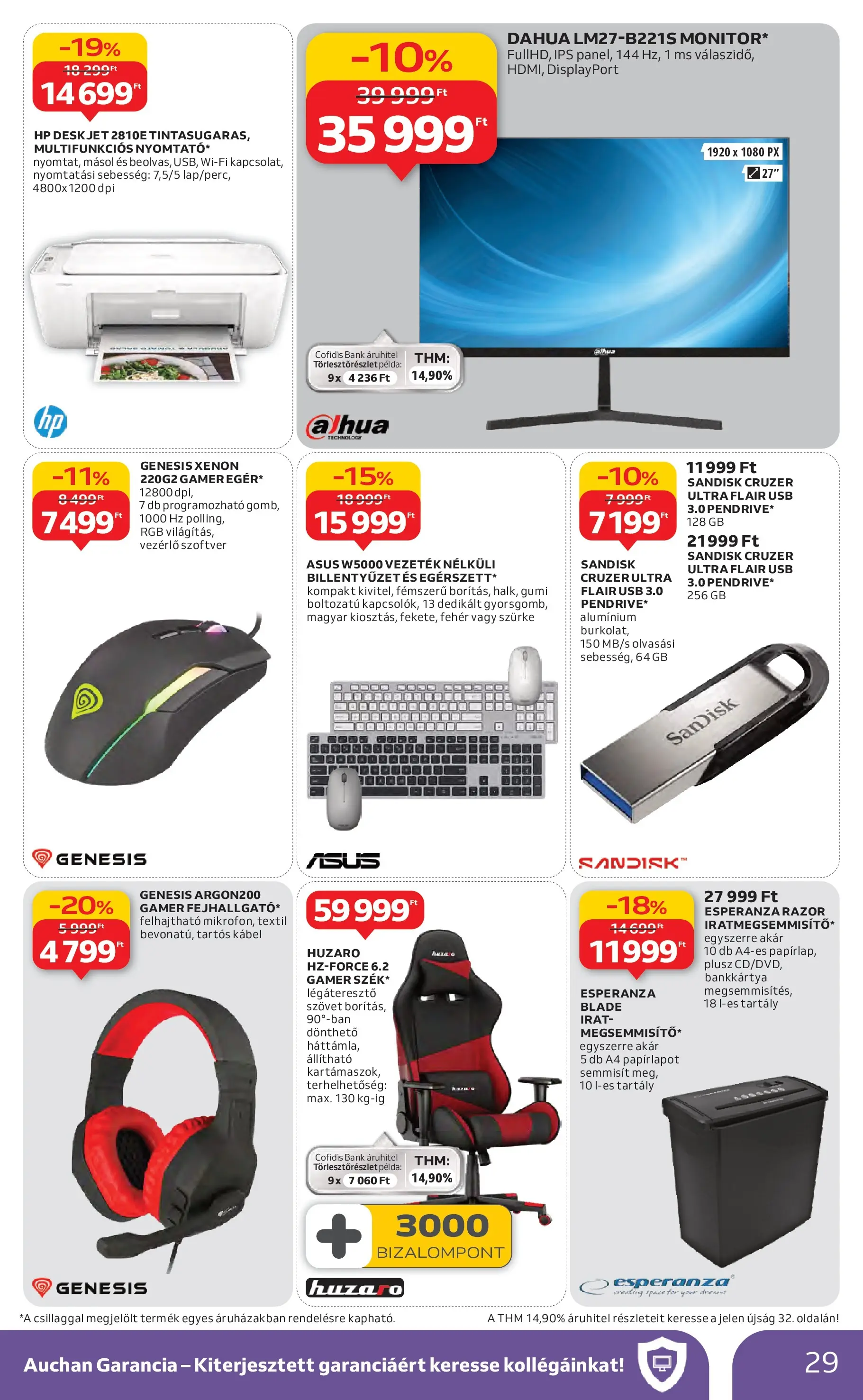 Auchan Akciós újság - 2026.01.29. -tól/töl > akció, lapozható szórólap 🛍️ | Oldal: 29 | Termékek: Billentyűzet, Kábel, USB