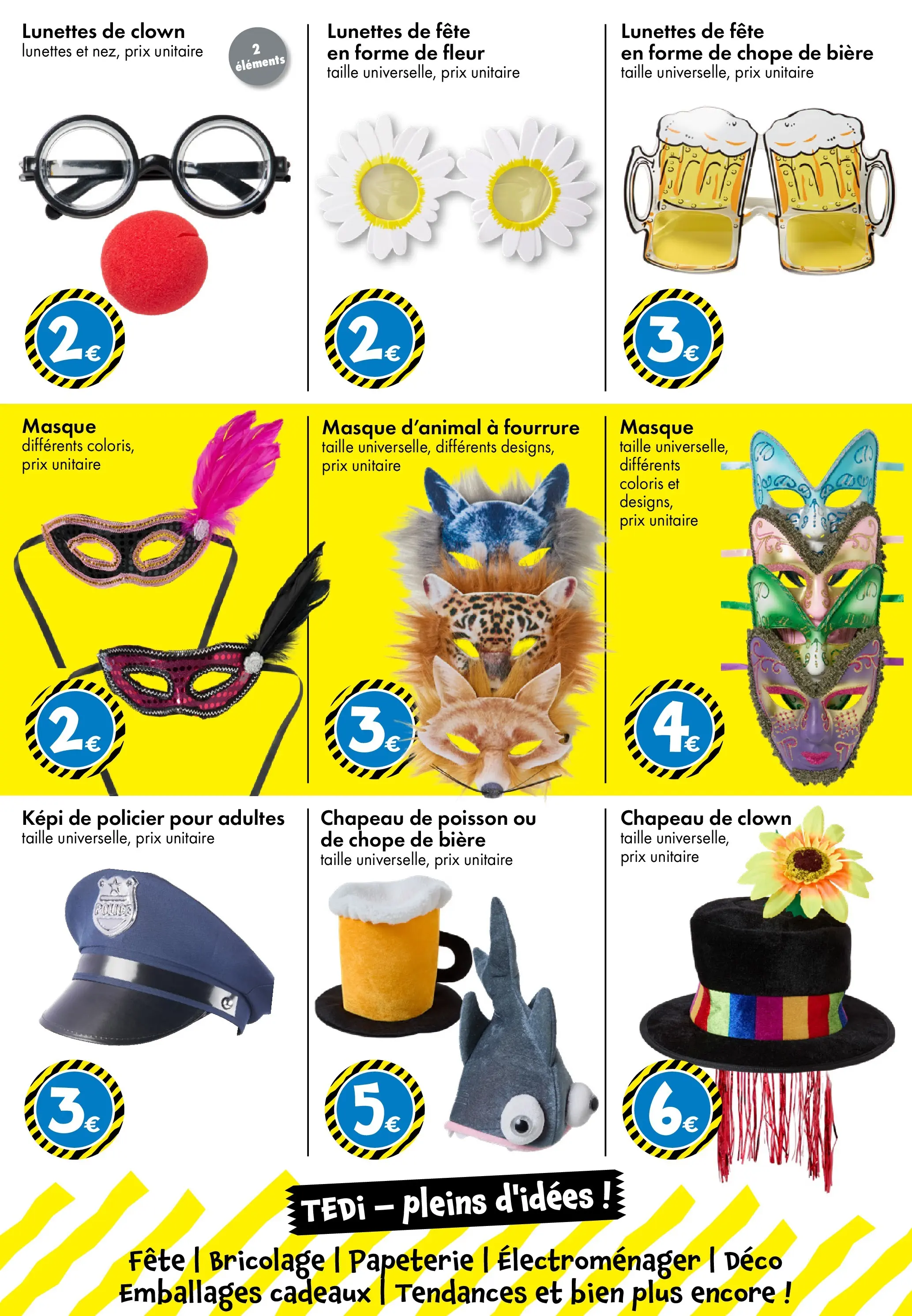 TEDi - TEDi - pleins d'idées à partir du 28/01/2026 - promo en ligne | Page: 5 | Produits: Bière, Poisson, Chapeau, Lunettes