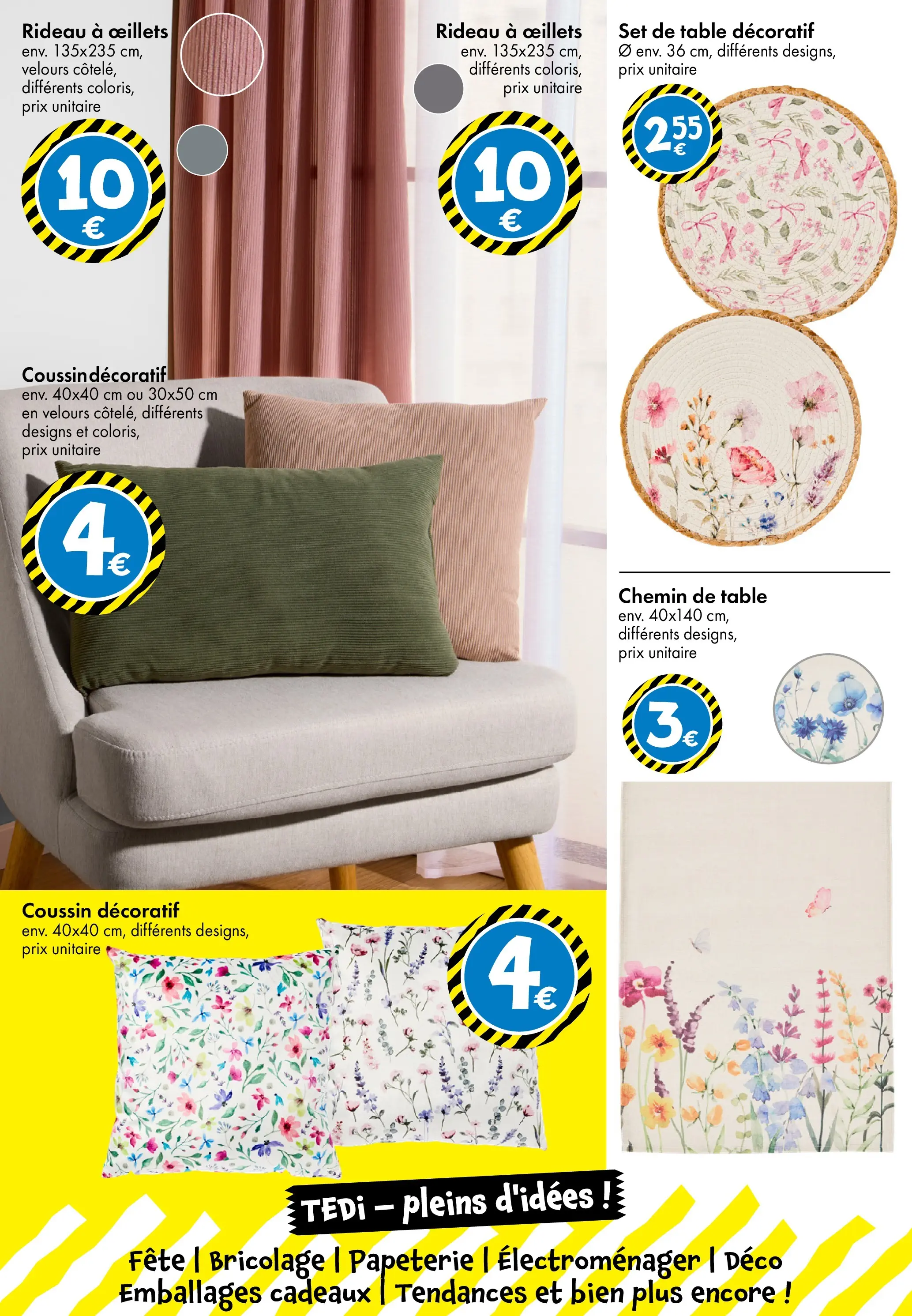 TEDi - TEDi - pleins d'idées à partir du 28/01/2026 - promo en ligne | Page: 11 | Produits: Table, Rideau