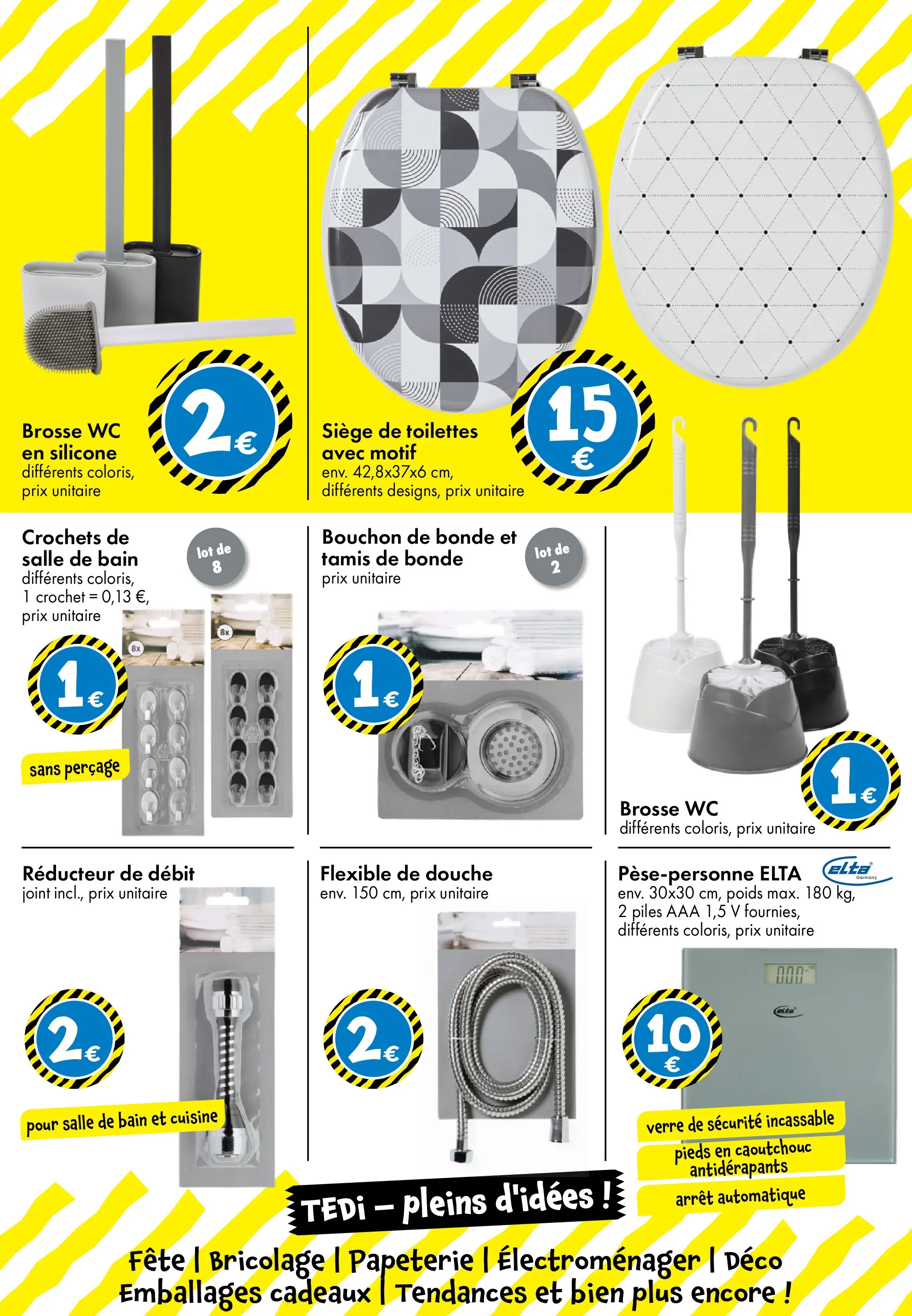 TEDi - TEDi - pleins d'idées à partir du 28/01/2026 - promo en ligne | Page: 13 | Produits: Poids, Brosse, Toilettes, Piles