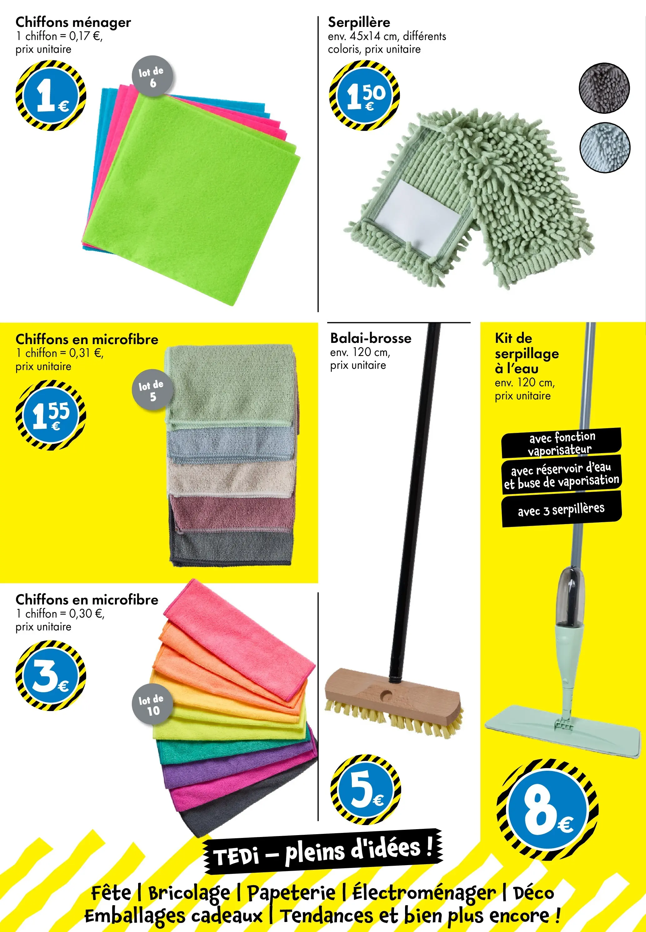 TEDi - TEDi - pleins d'idées à partir du 28/01/2026 - promo en ligne | Page: 22 | Produits: Réservoir d'eau, Vaporisateur, Serpillère