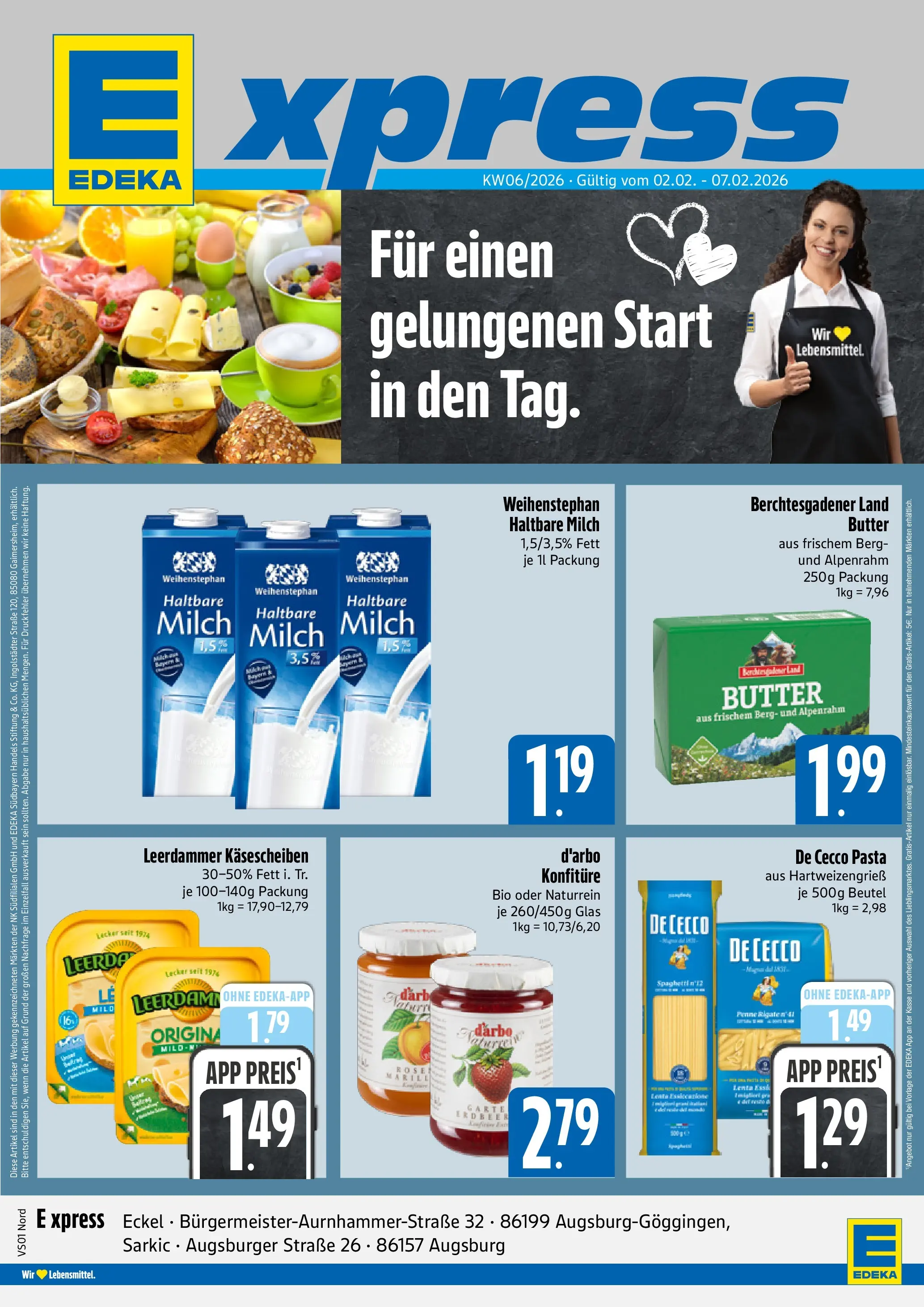 Angebote - E xpress: Wochenangebote (ab 01.02.2026) zum Blättern | Seite: 1 | Produkte: Weißbier, Mozzarella, Kiwi, Paulaner