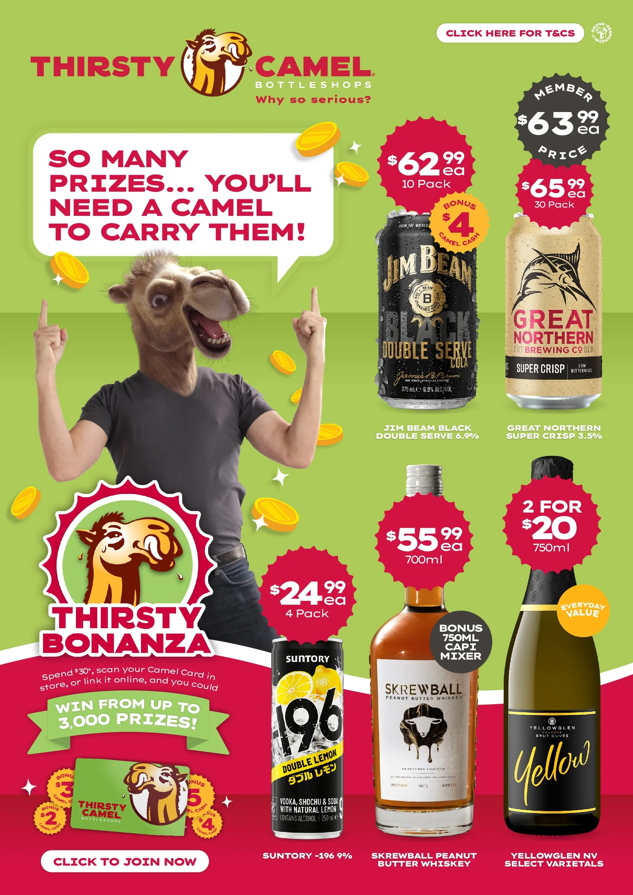 Deals - So many Prizes… You’ll need a Camel to carry them! - 01/02/2026 > weekly / monthly specials | Page: 1 | Products: Butter, Whiskey, Lemon, Mixer