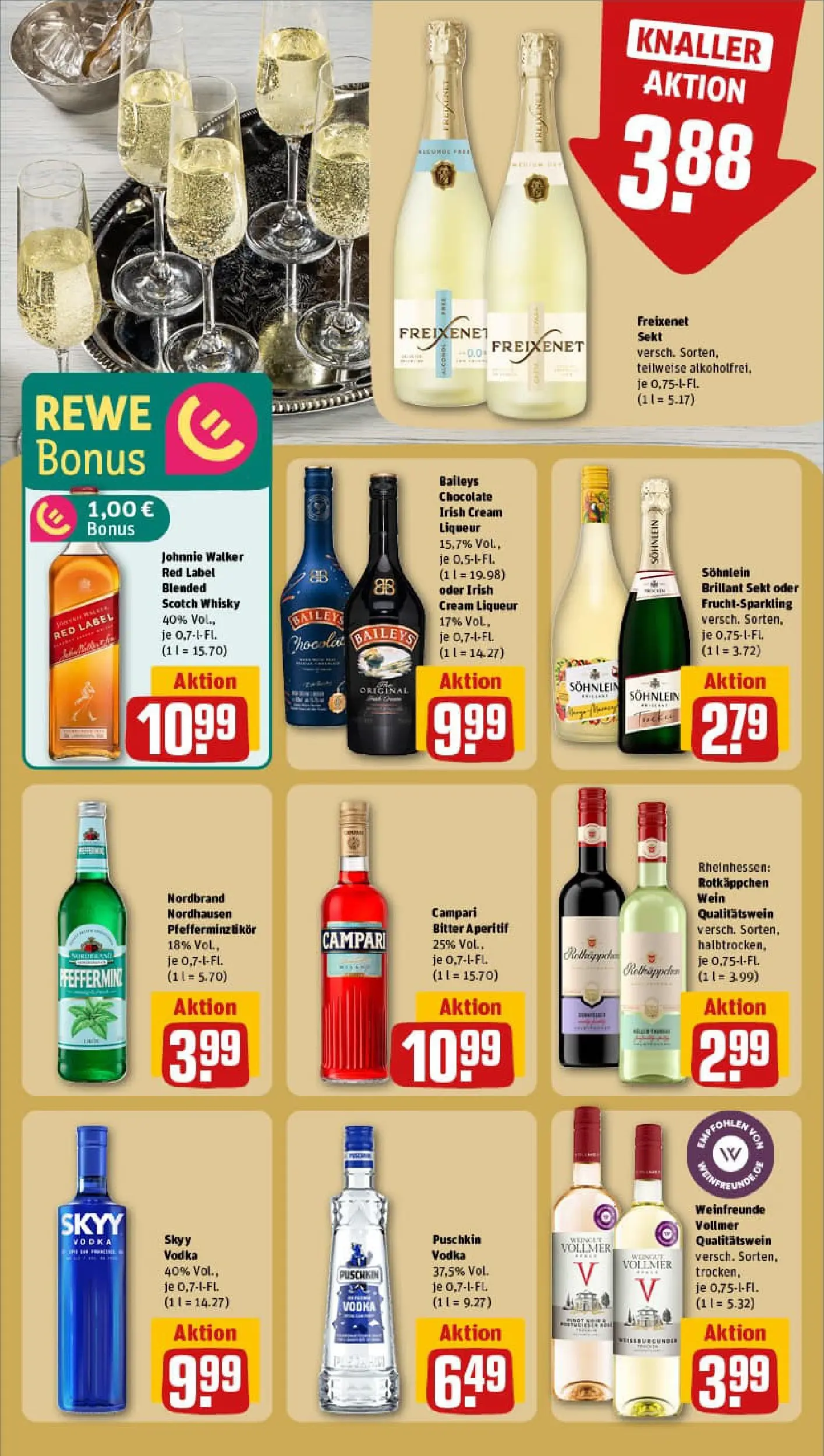 REWE Prospekt ab 02.02.2026 zum Blättern » Angebote | Seite: 25 | Produkte: Freixenet, Campari, Wein, Johnnie walker