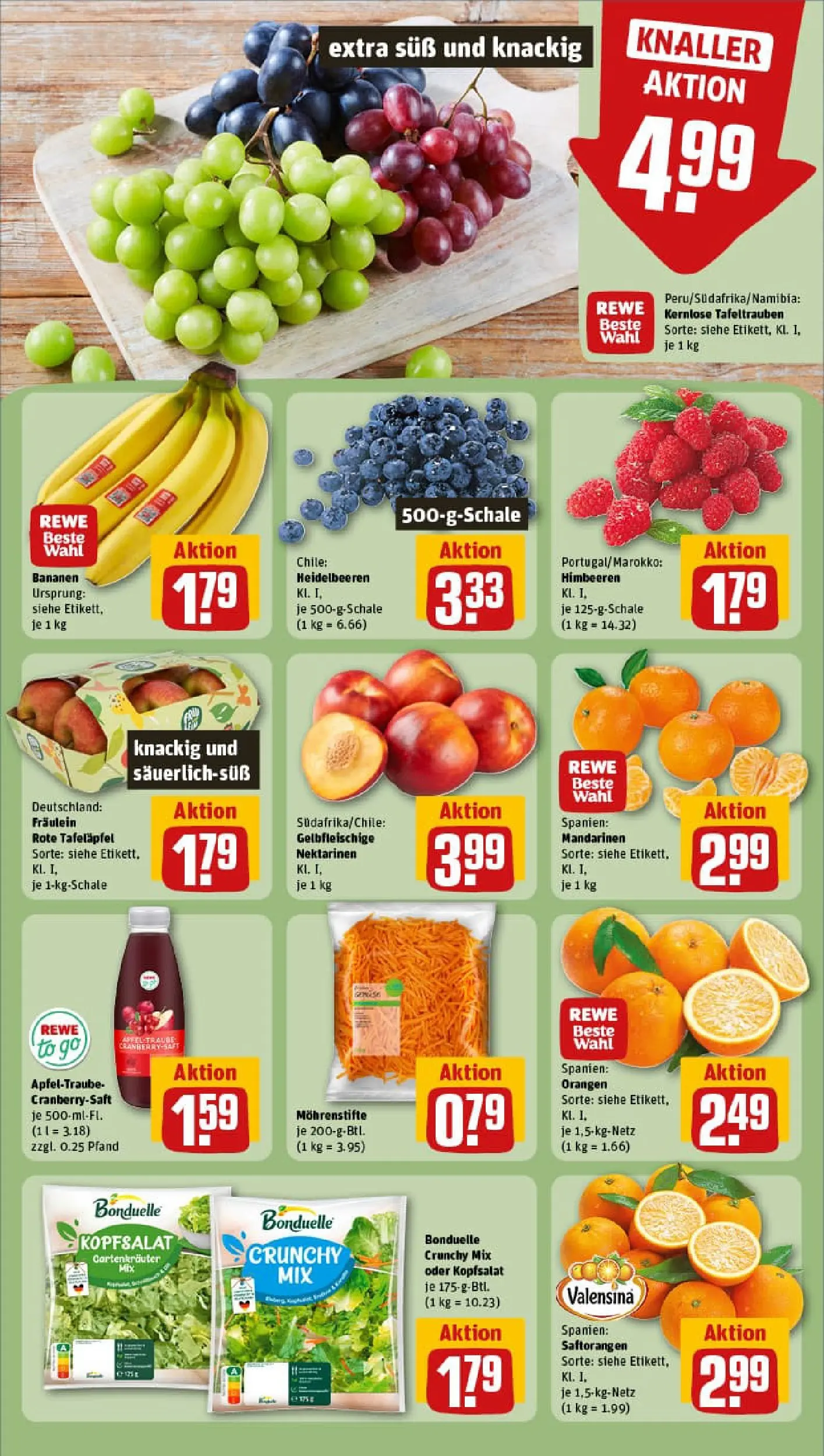 REWE Prospekt ab 02.02.2026 zum Blättern » Angebote | Seite: 8 | Produkte: Himbeeren, Nektarinen, Bananen, Heidelbeeren