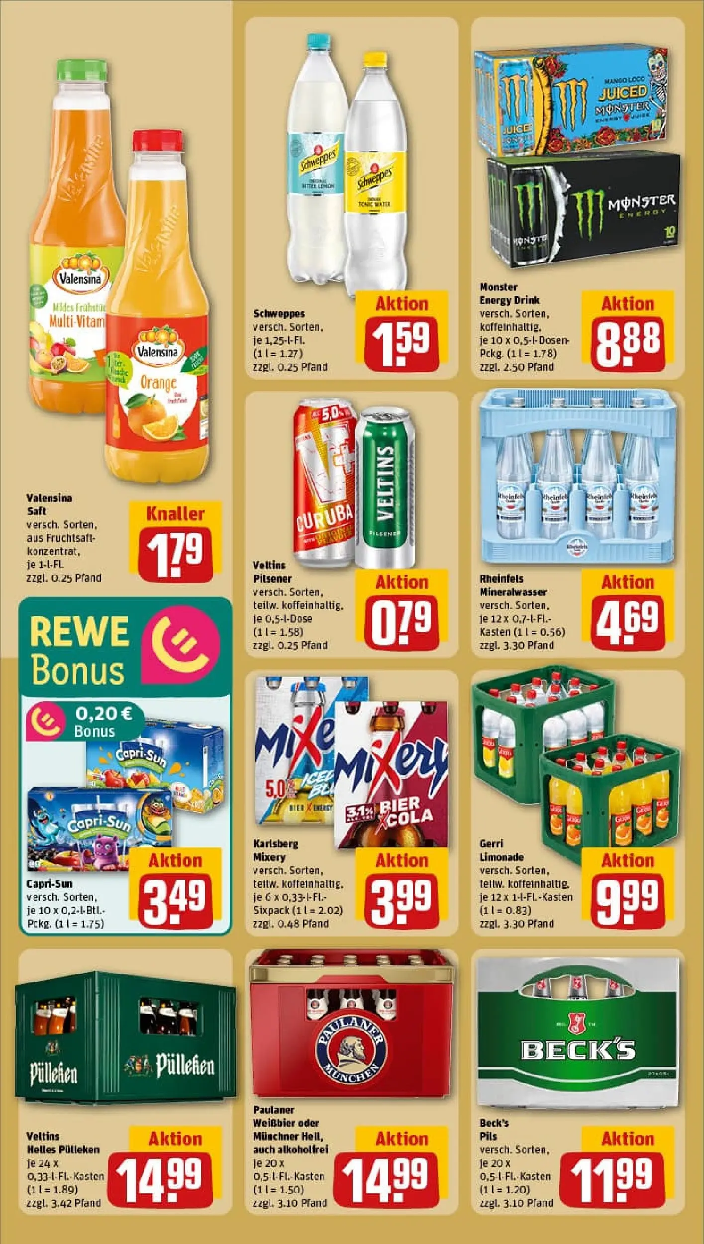 REWE Prospekt ab 02.02.2026 zum Blättern » Angebote | Seite: 22 | Produkte: Weißbier, Schweppes, Mineralwasser, Mixery