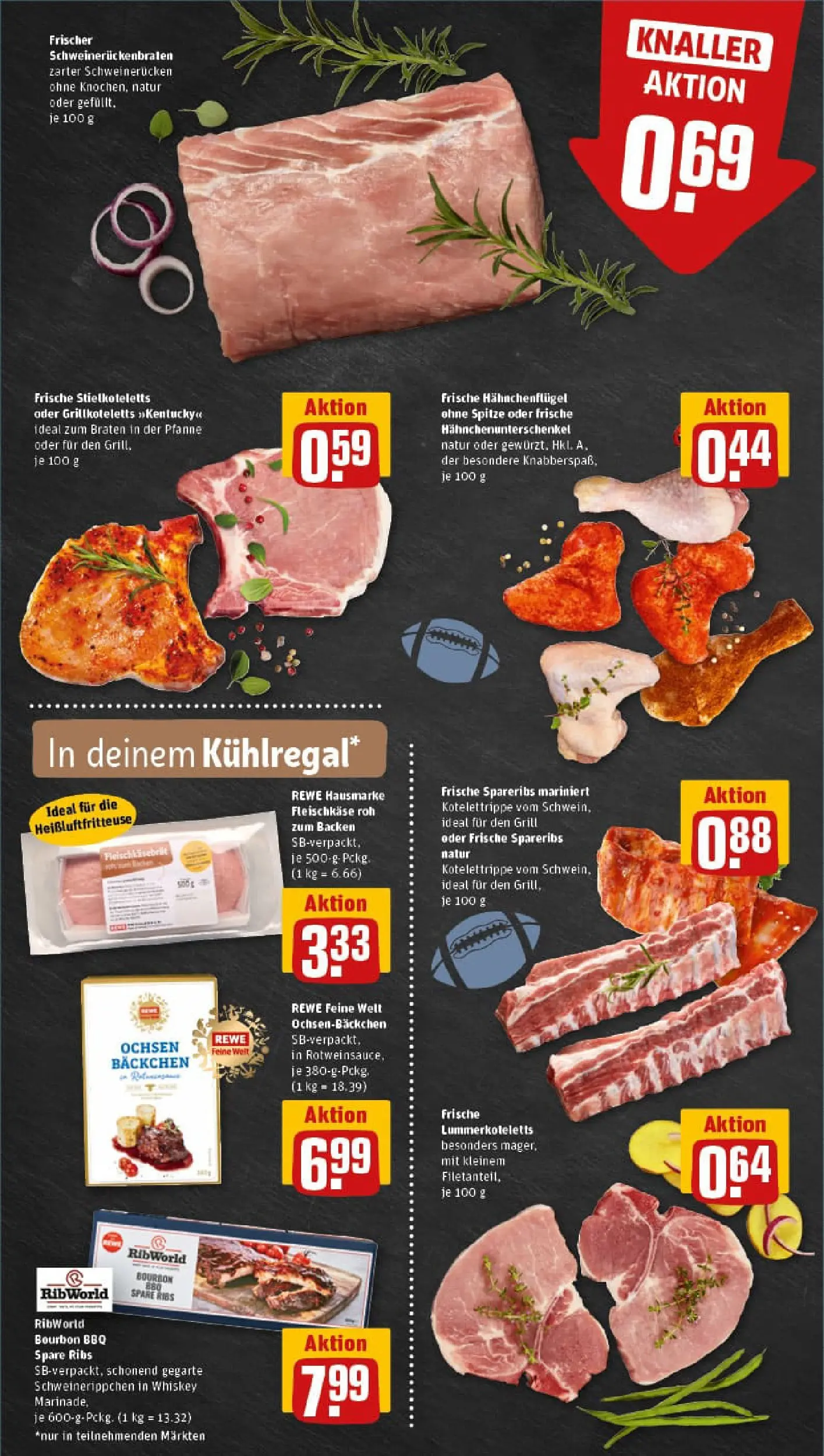 REWE Prospekt ab 02.02.2026 zum Blättern » Angebote | Seite: 6 | Produkte: Spare ribs, Schweinerucken, Bourbon, Whiskey