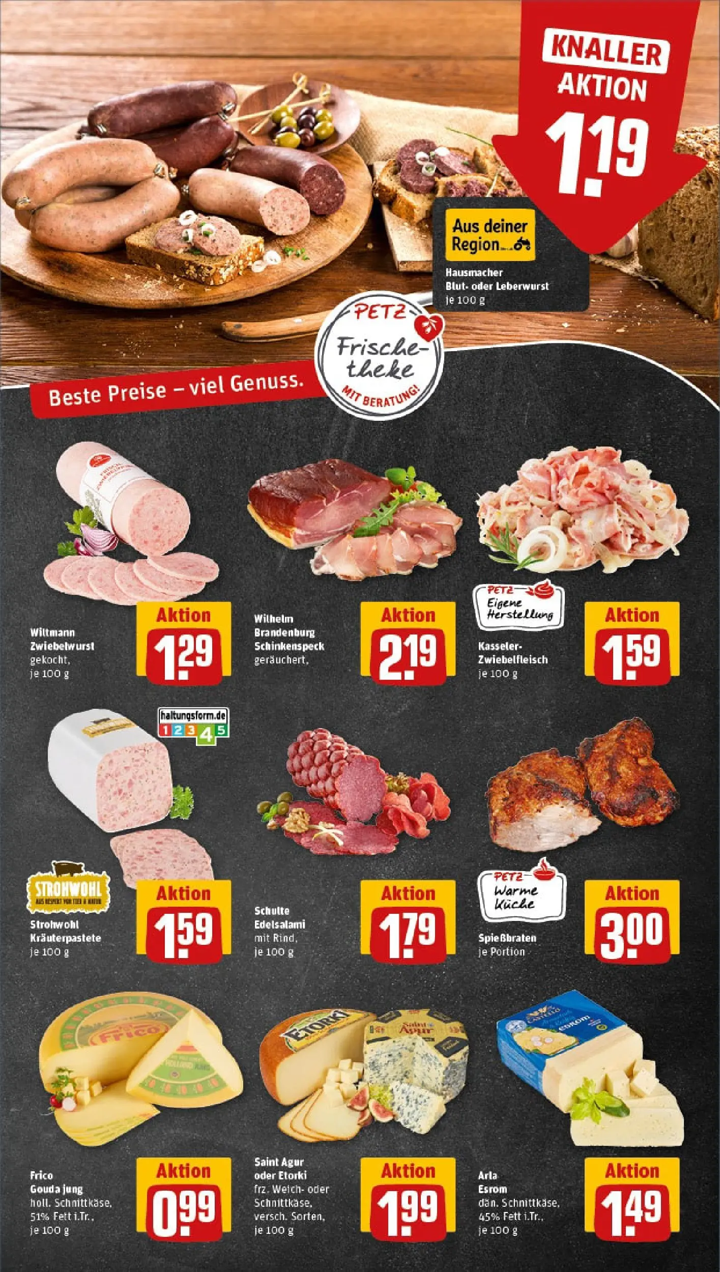 REWE Prospekt ab 02.02.2026 zum Blättern » Angebote | Seite: 11 | Produkte: Gouda, Küche, Salami