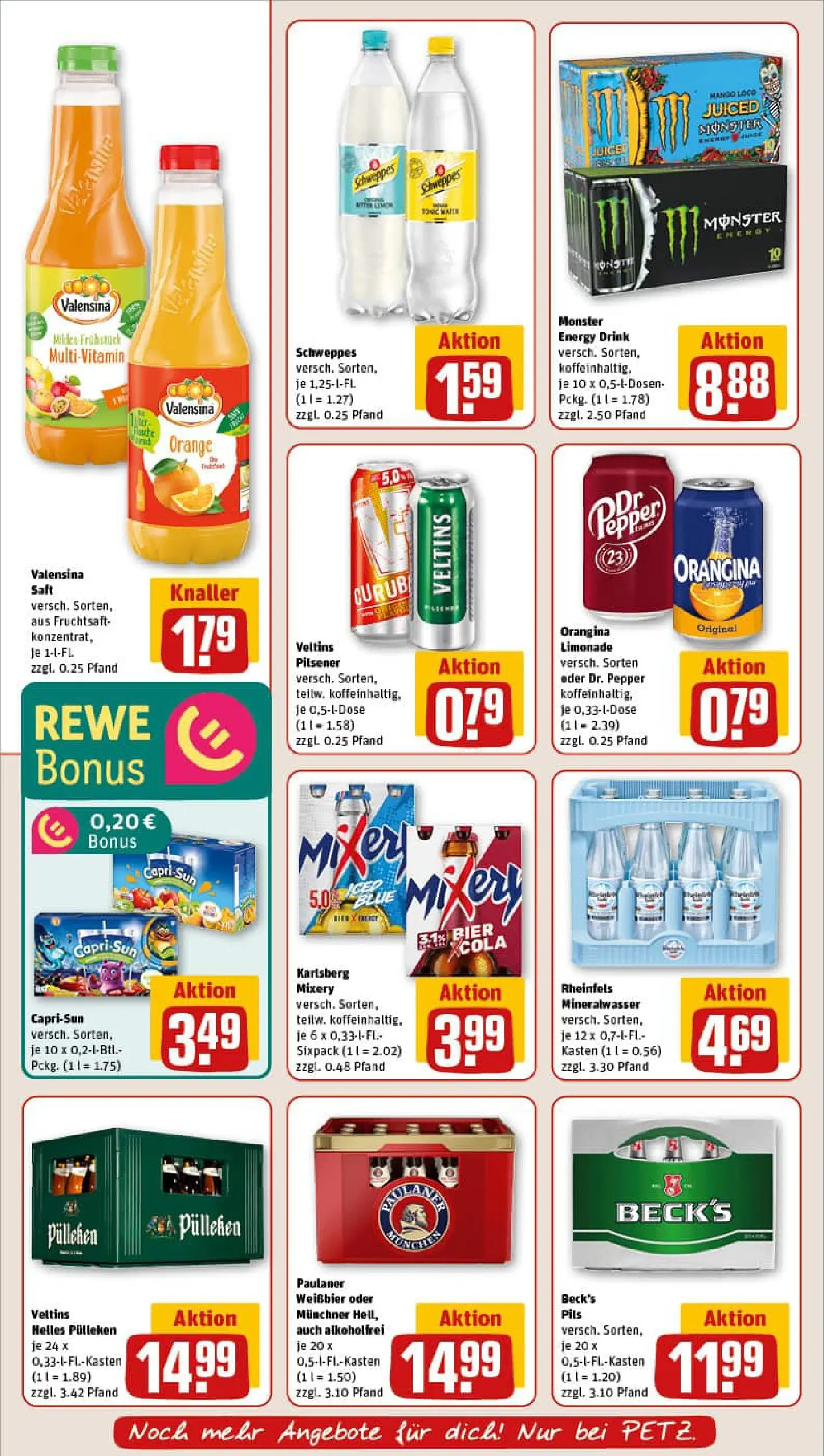 REWE Prospekt ab 02.02.2026 zum Blättern » Angebote | Seite: 20 | Produkte: Bier, Mineralwasser, Monster, Saft
