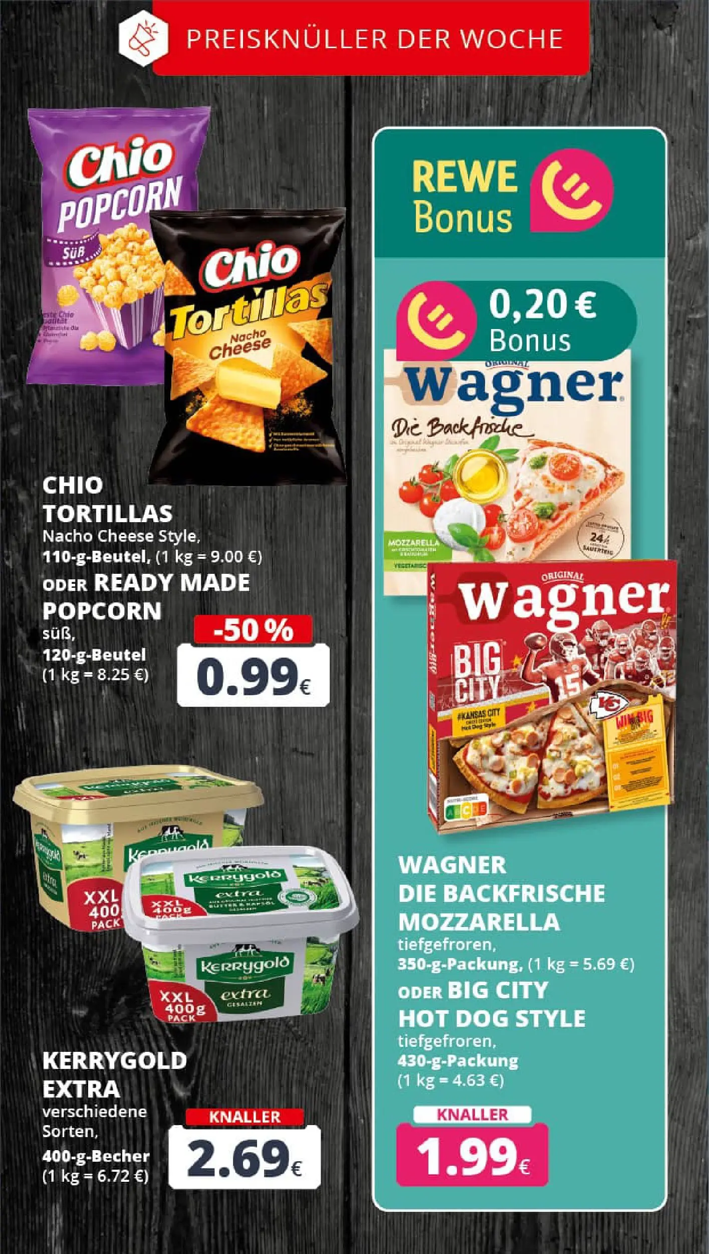 REWE Prospekt ab 01.02.2026 zum Blättern » Angebote | Seite: 2 | Produkte: Butter, Mozzarella, Chio tortillas, Pizza