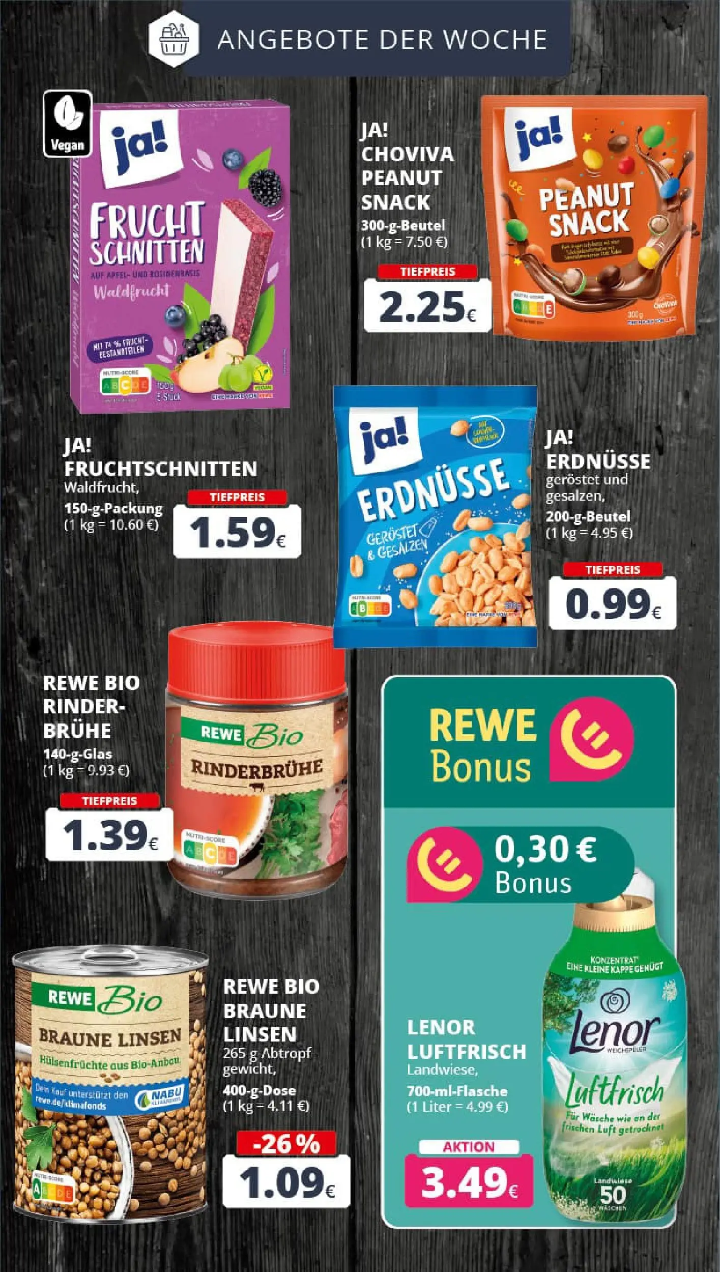 REWE Prospekt ab 01.02.2026 zum Blättern » Angebote | Seite: 6 | Produkte: Lenor, Erdnüsse, Äpfel