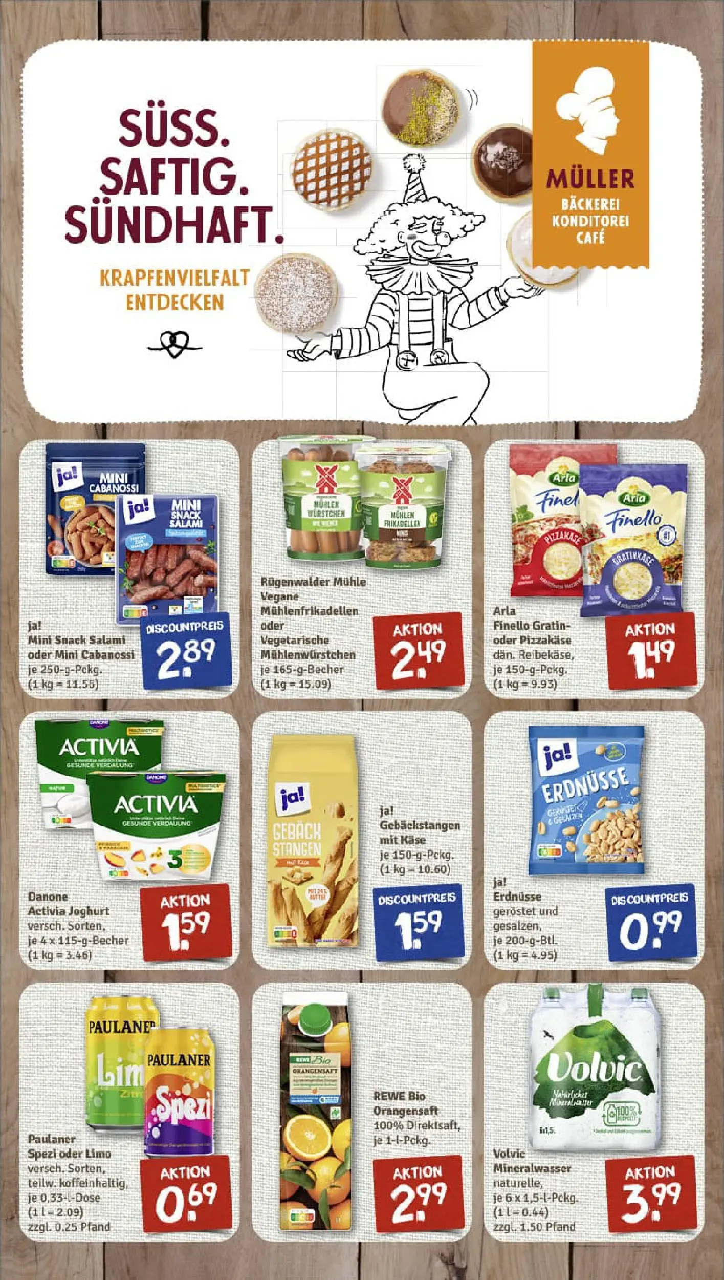 REWE Prospekt ab 02.02.2026 zum Blättern » Angebote | Seite: 7 | Produkte: Activia, Erdnüsse, Orangensaft, Mineralwasser