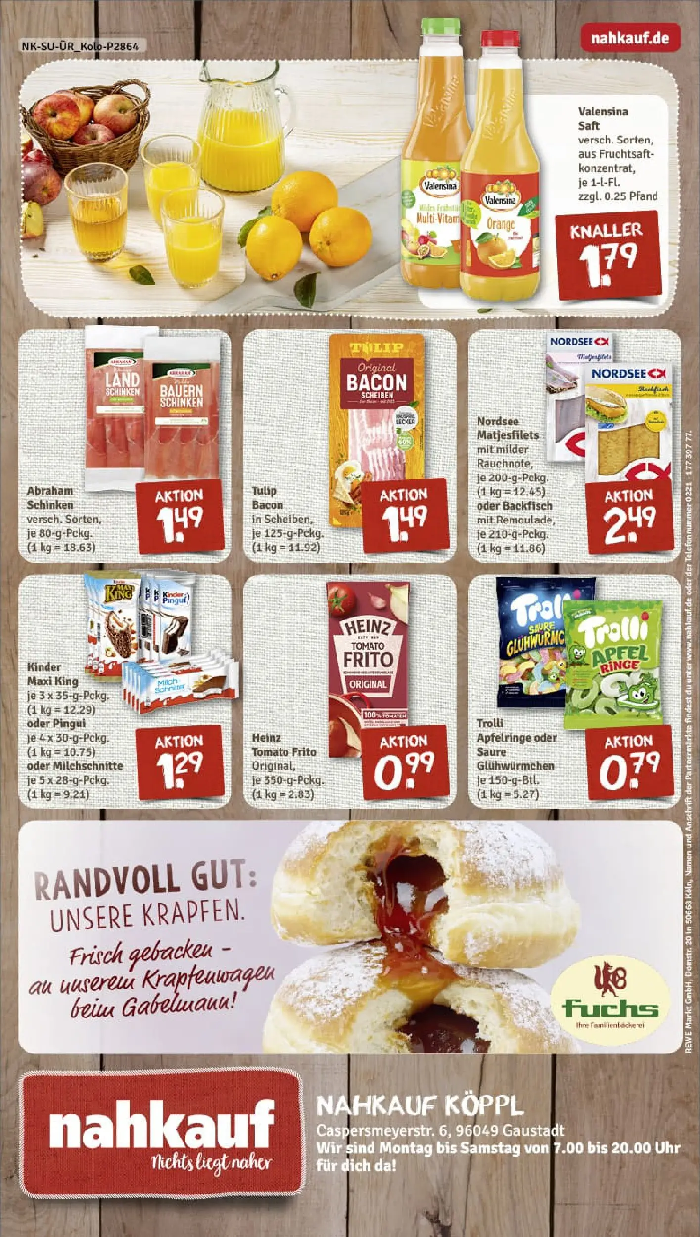 REWE Prospekt ab 02.02.2026 zum Blättern » Angebote | Seite: 8 | Produkte: Äpfel, Valensina, Schinken, Uhr