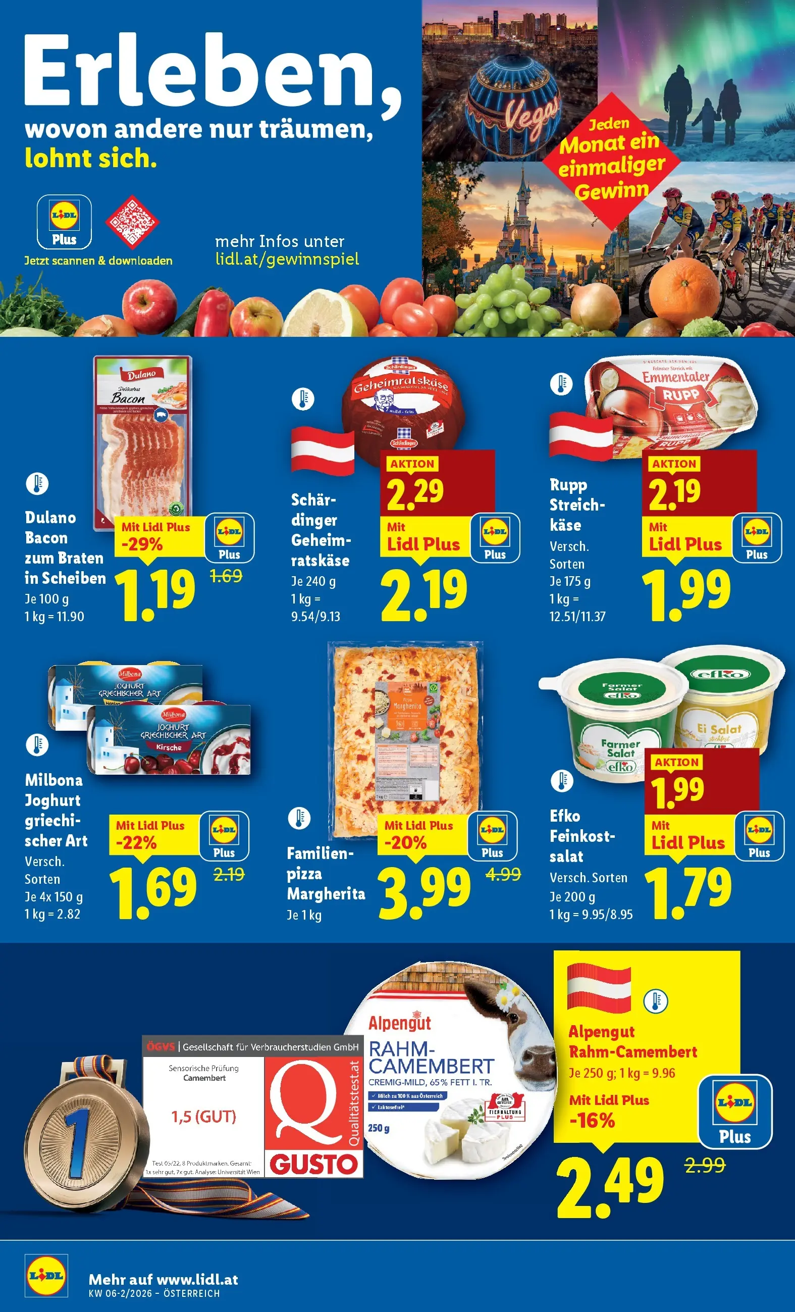 Lidl - Lidl ab 04.02.2026 - Angebote ab donnerstag | Seite: 18 | Produkte: Milch, Käse, Joghurt, Pizza