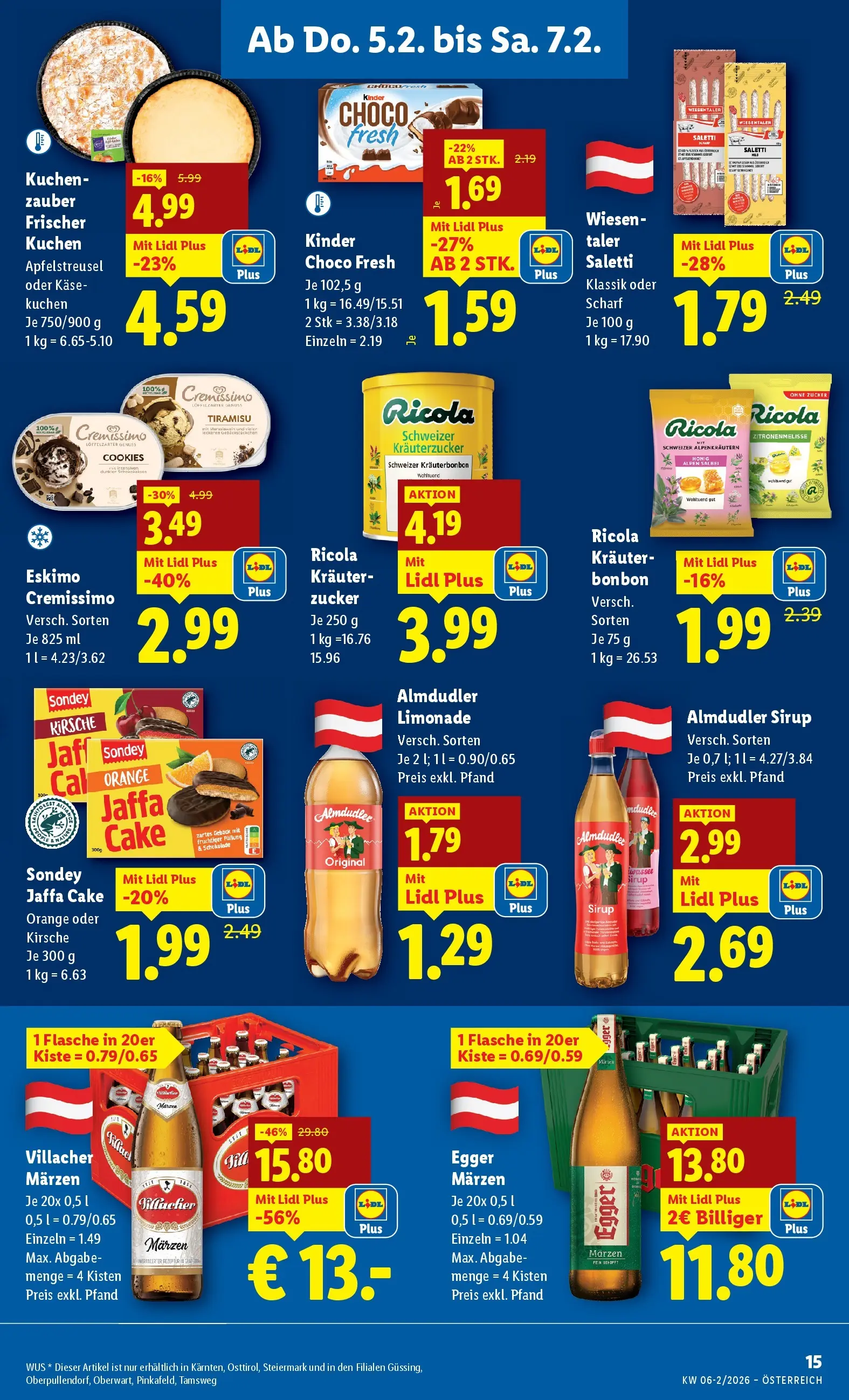 Lidl - Lidl ab 04.02.2026 - Angebote ab donnerstag | Seite: 19 | Produkte: Wasser, Zucker, Käse, Schokolade