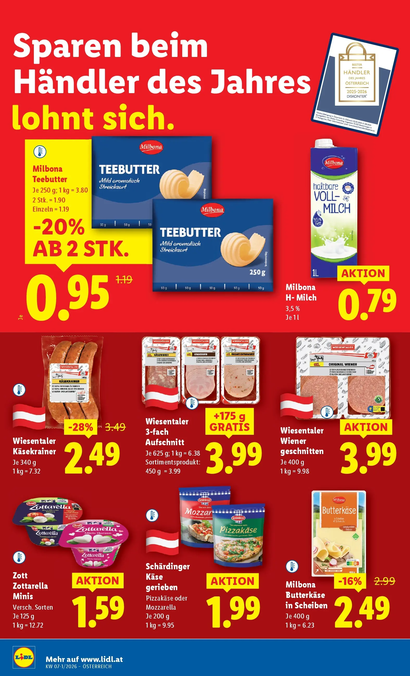 Lidl - Lidl ab 04.02.2026 - Angebote ab donnerstag | Seite: 44 | Produkte: Milch, Käse, Fisch