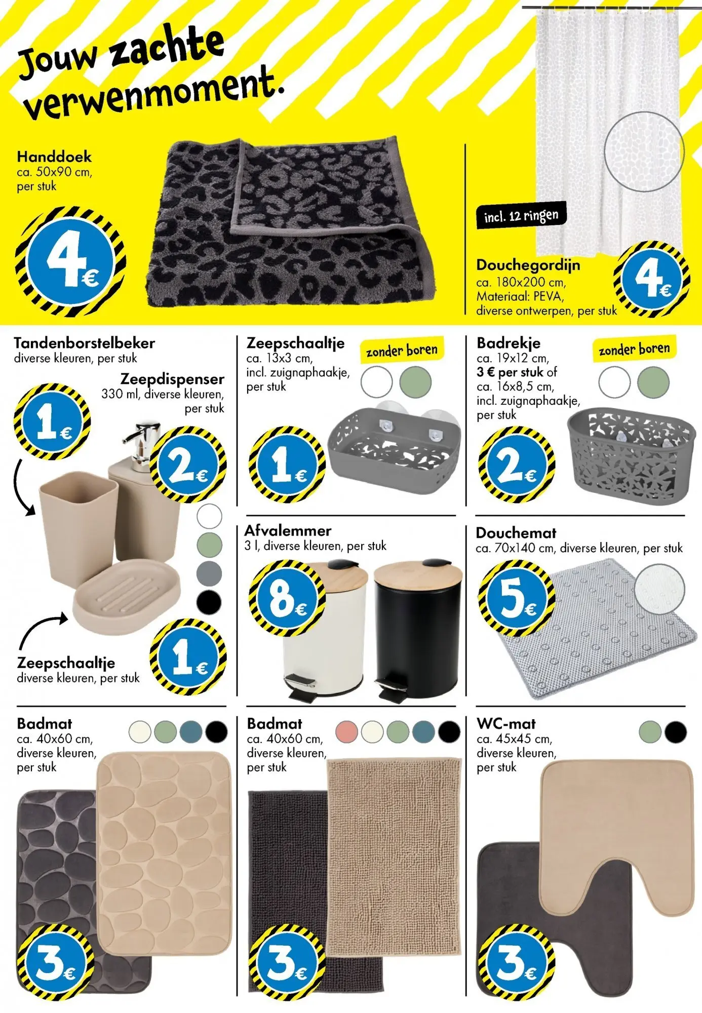 TEDi - TEDi folder tot 07.02.2026 vanaf 28/01/2026 | Pagina: 12 | Producten: Badmat, Handdoek, Douchegordijn