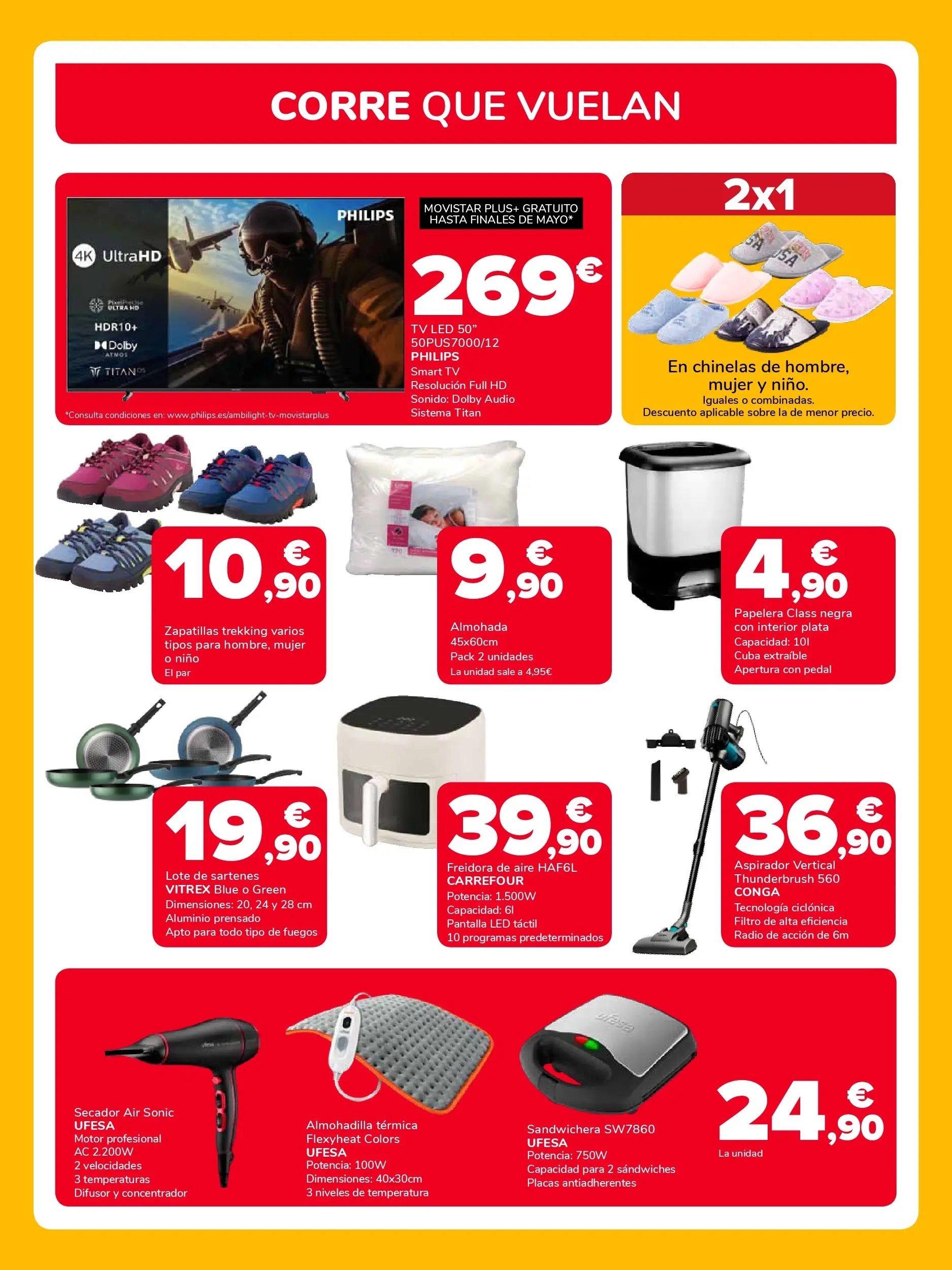 Supeco folleto 28/01/2026 - 11/02/2026 | Página: 6 | Productos: Zapatillas, Radio, Almohada, Aspirador