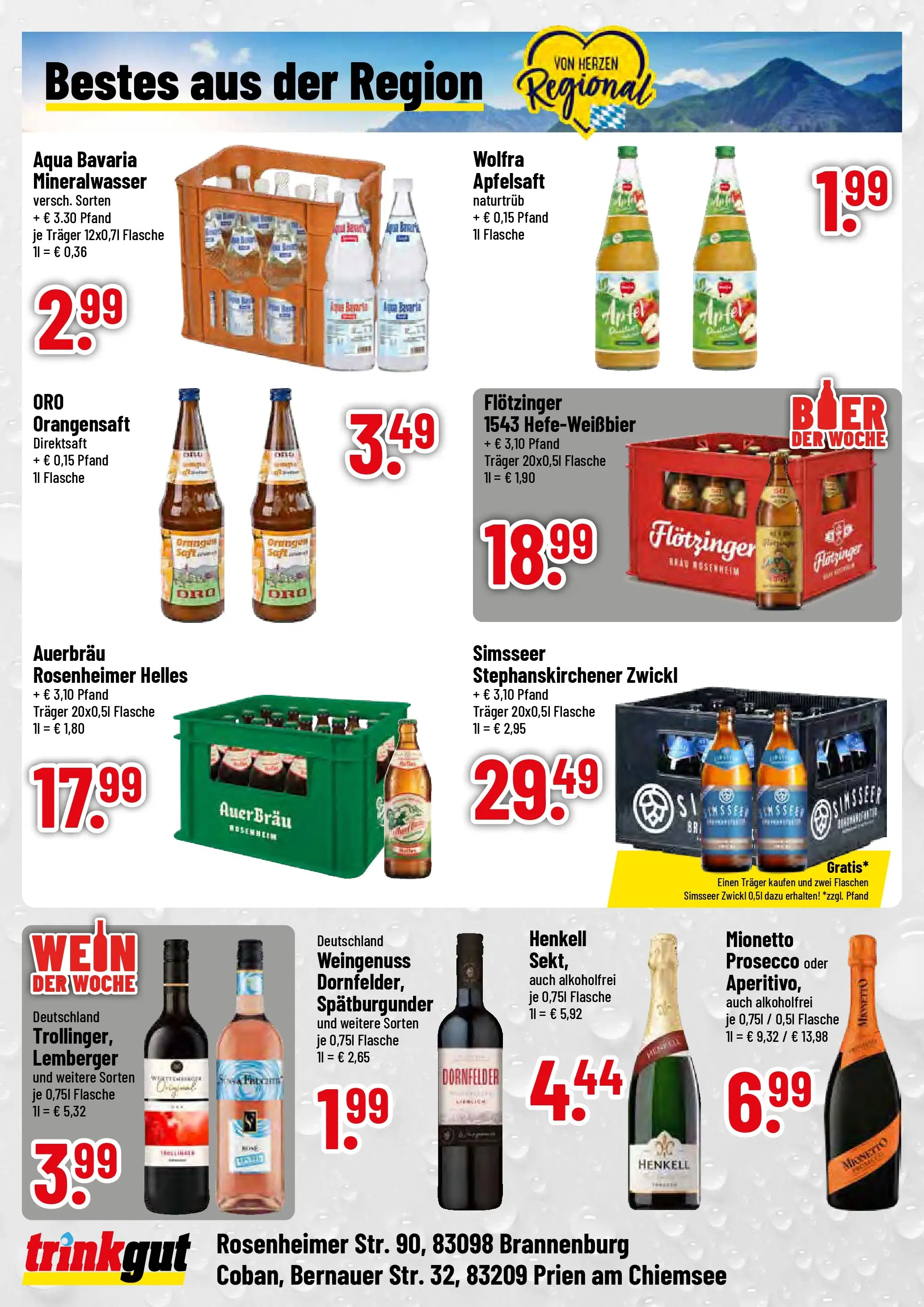 Trinkgut - trinkgut: Wochenangebote (ab 01.02.2026) » Angebote online | Seite: 4 | Produkte: Orangen, Orangensaft, Apfelsaft, Mineralwasser