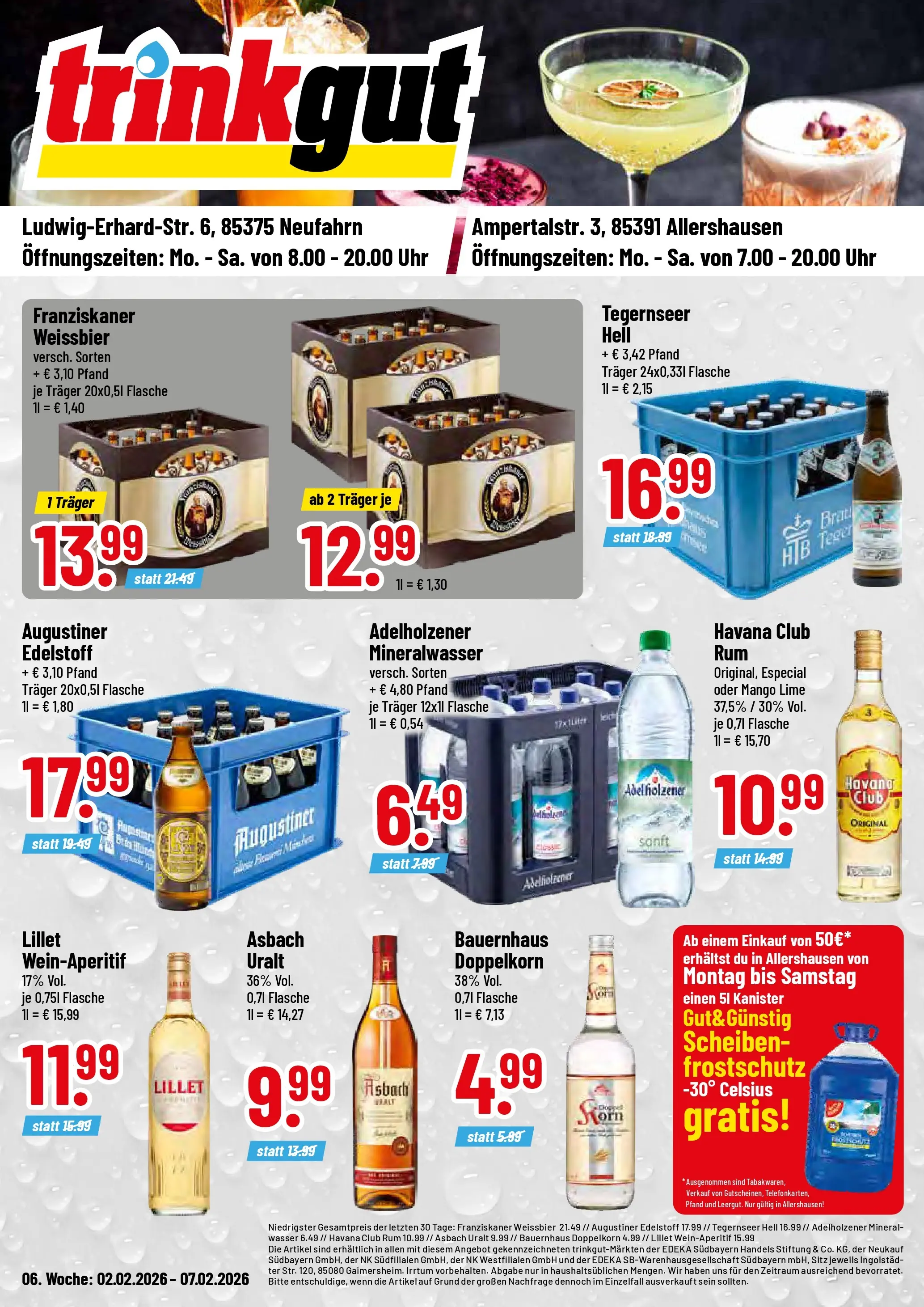Trinkgut - trinkgut: Wochenangebote (ab 02.02.2026) » Angebote online | Seite: 1 | Produkte: Pils, Chio tortillas, Volvic, Kiwi
