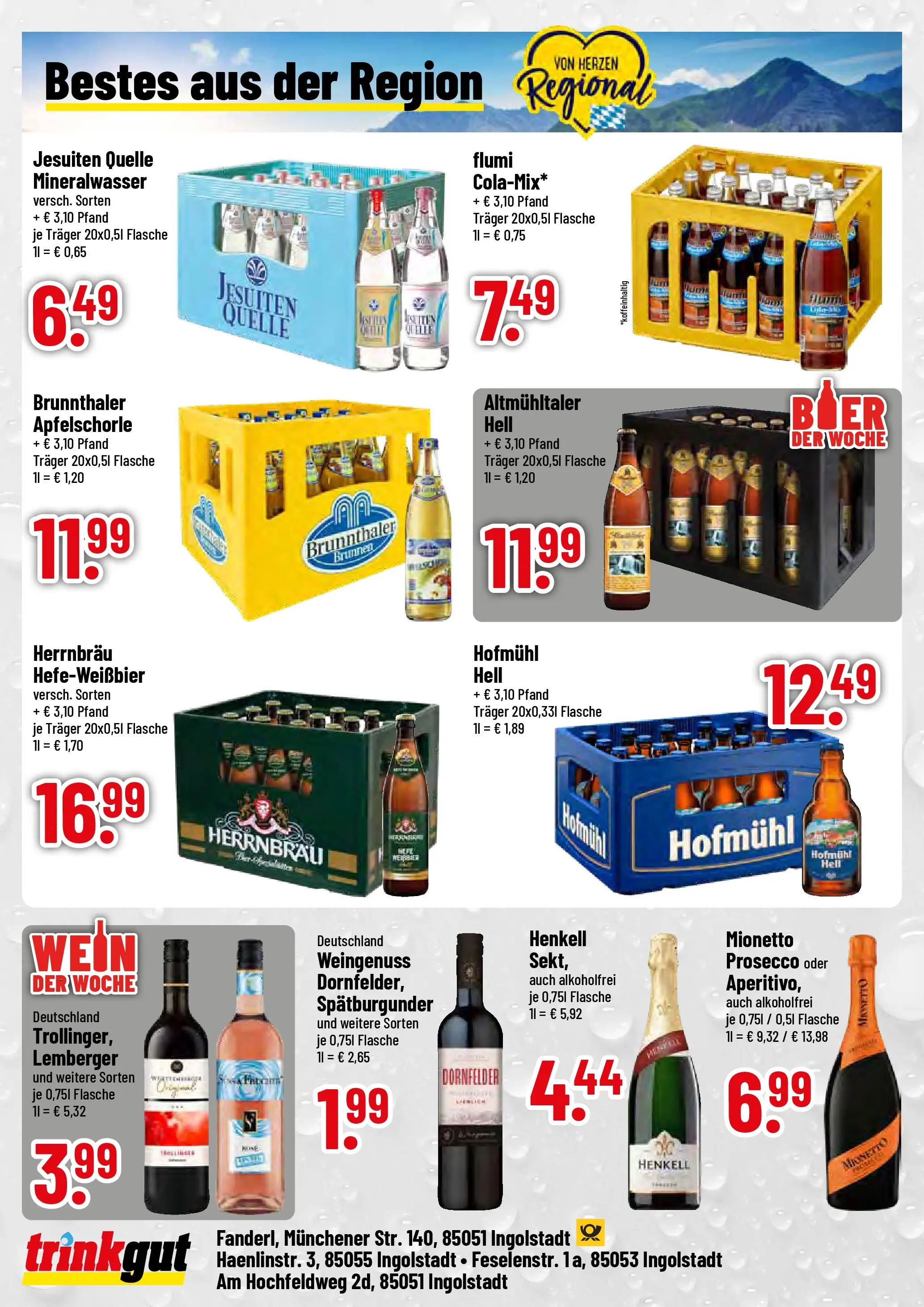 Trinkgut - trinkgut: Wochenangebote (ab 02.02.2026) » Angebote online | Seite: 4 | Produkte: Mineralwasser, Prosecco, Wein